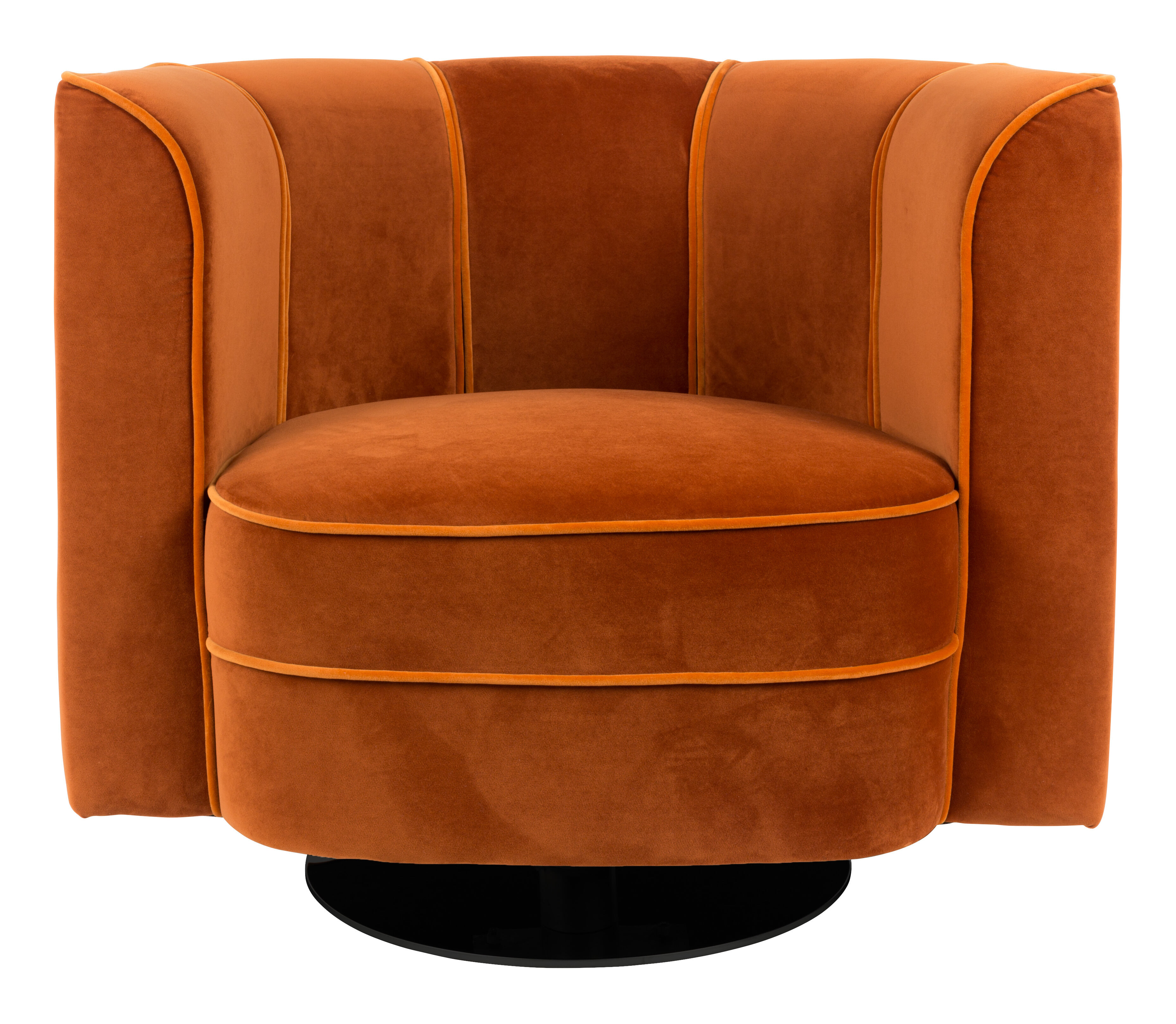 Dutchbone Draaibare Fauteuil 'Flower', kleur Oranje