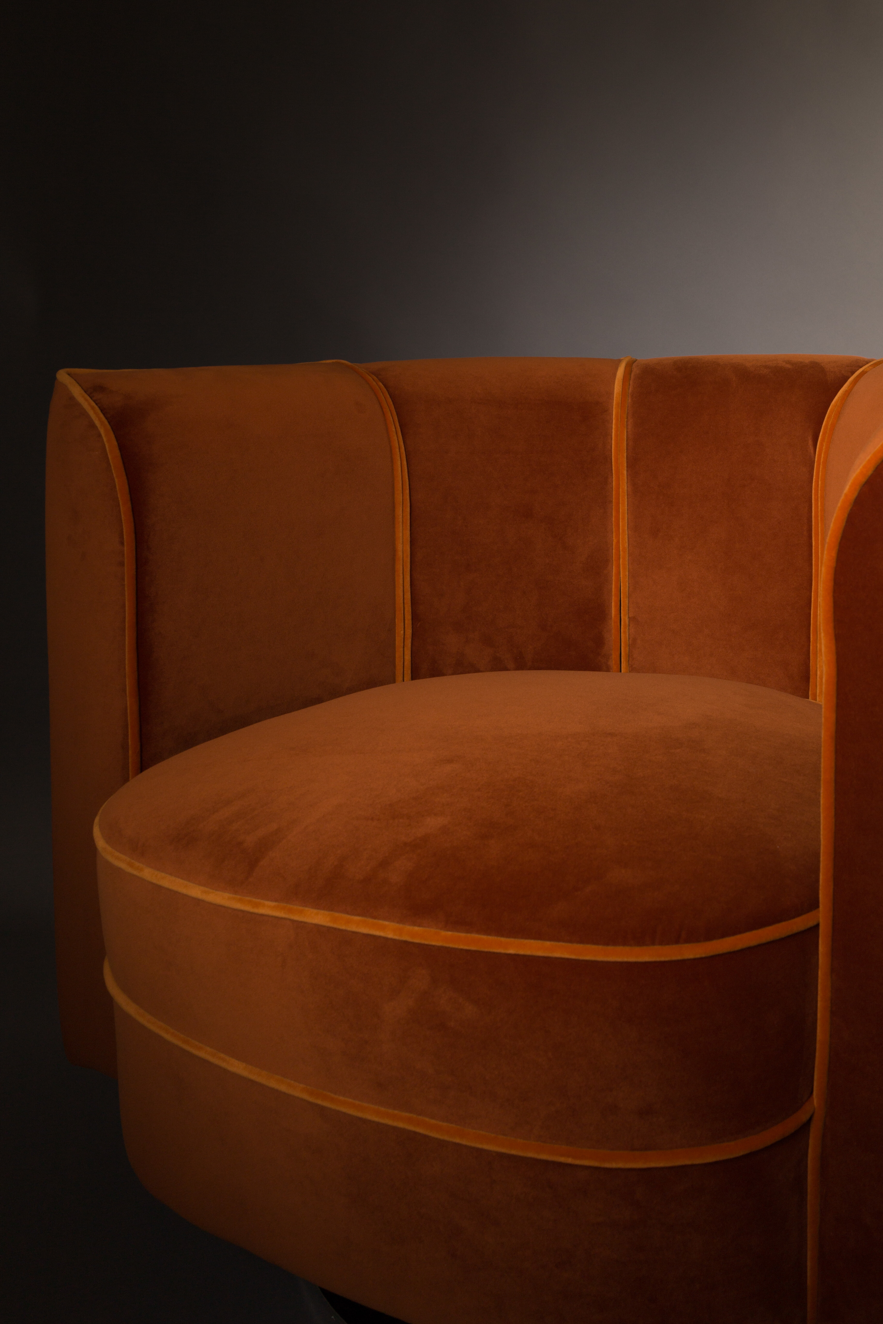 Dutchbone Draaibare Fauteuil 'Flower', kleur Oranje