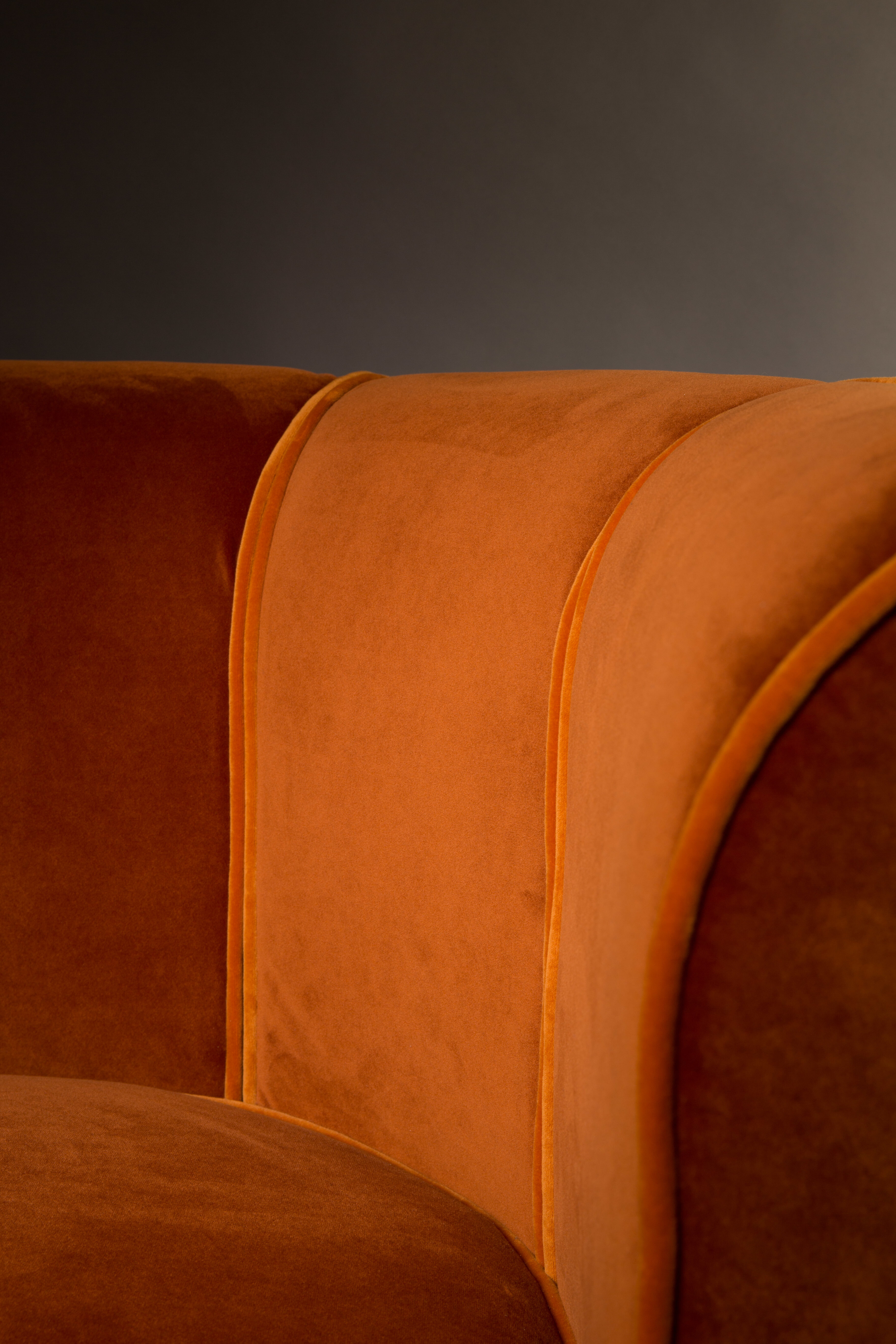 Dutchbone Draaibare Fauteuil 'Flower', kleur Oranje