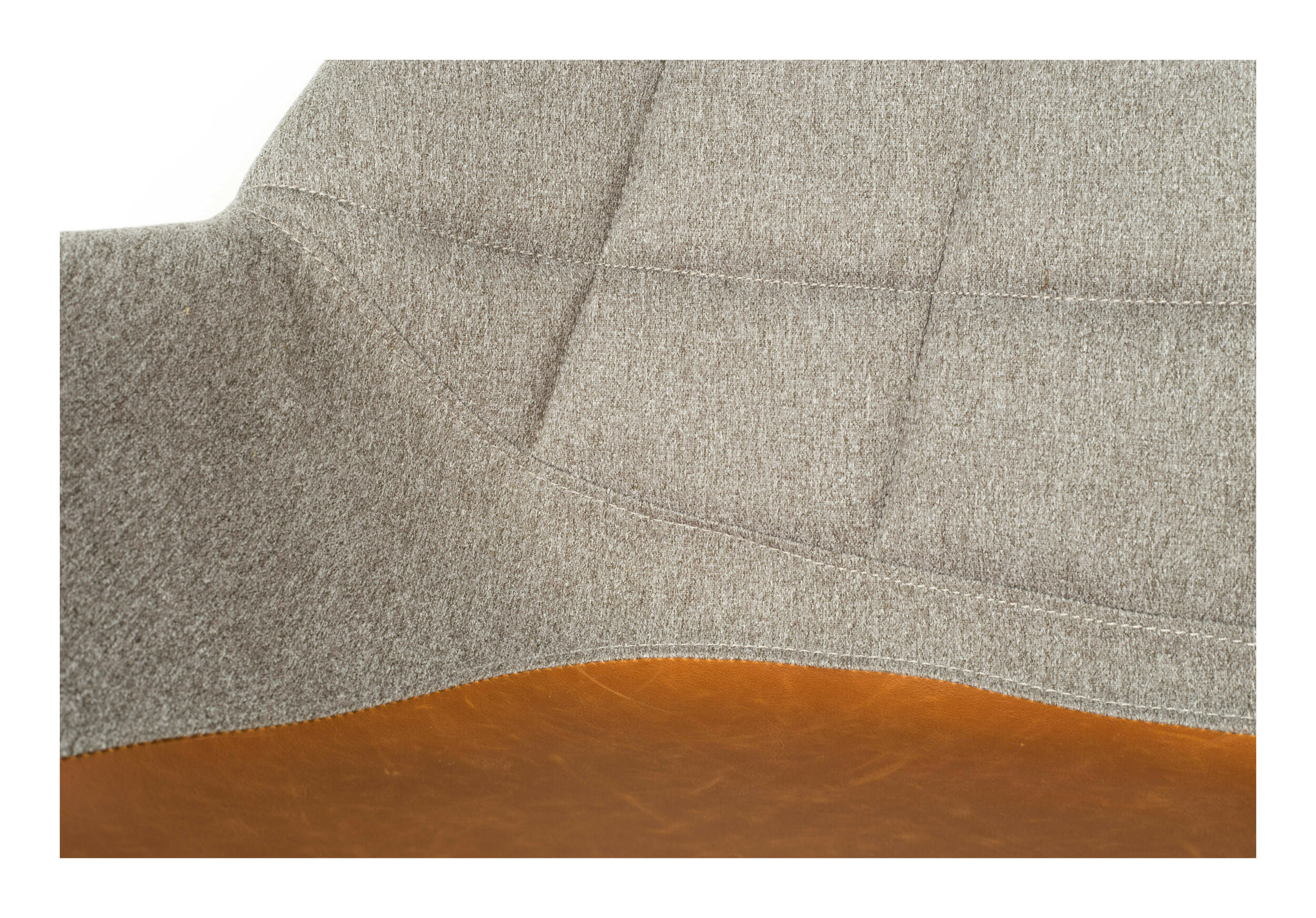 Zuiver Draaifauteuil 'Doulton' PU en stof, kleur Grijs/Bruin