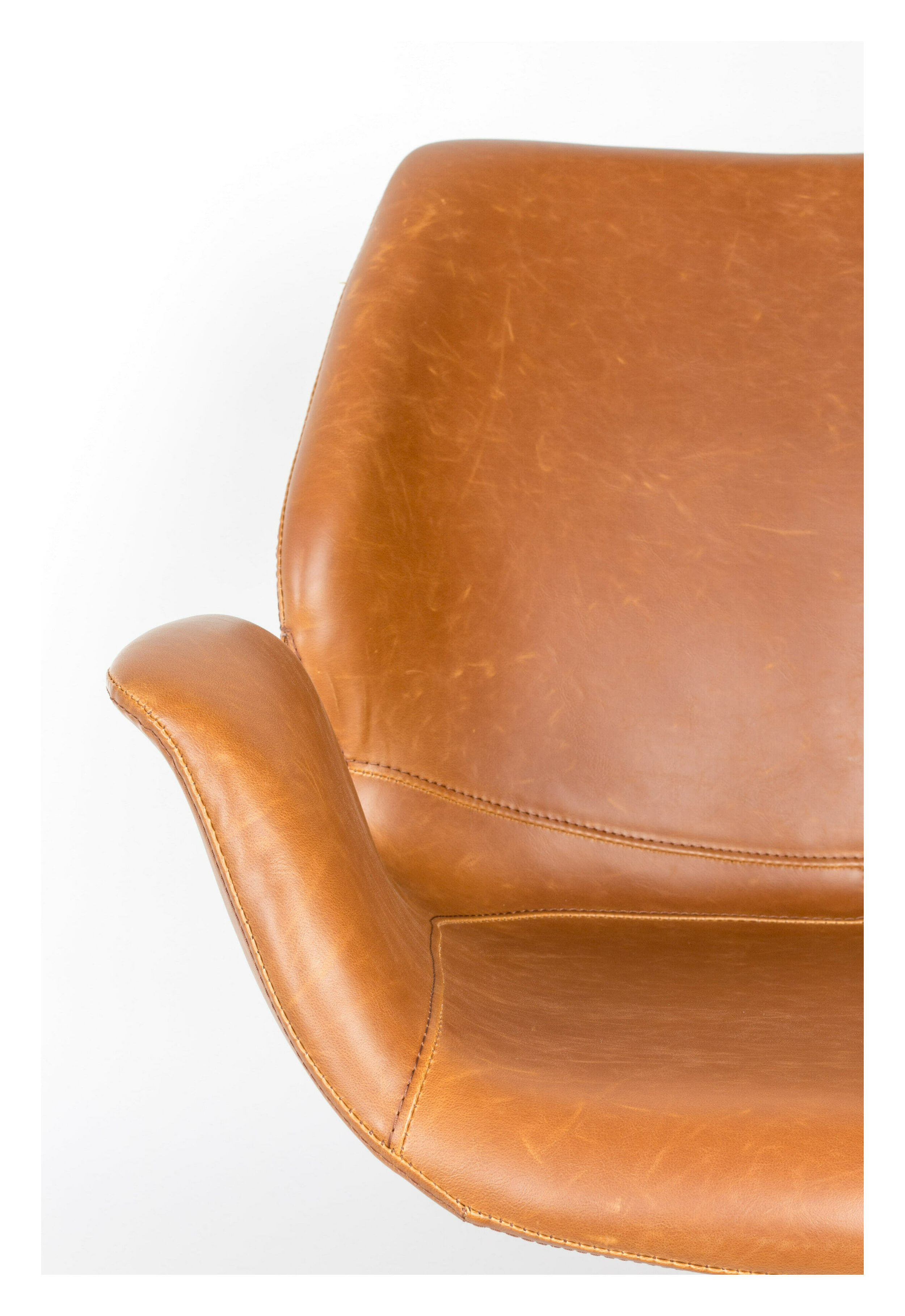 Zuiver Draaibare Fauteuil 'Nikki' Vintage PU leder