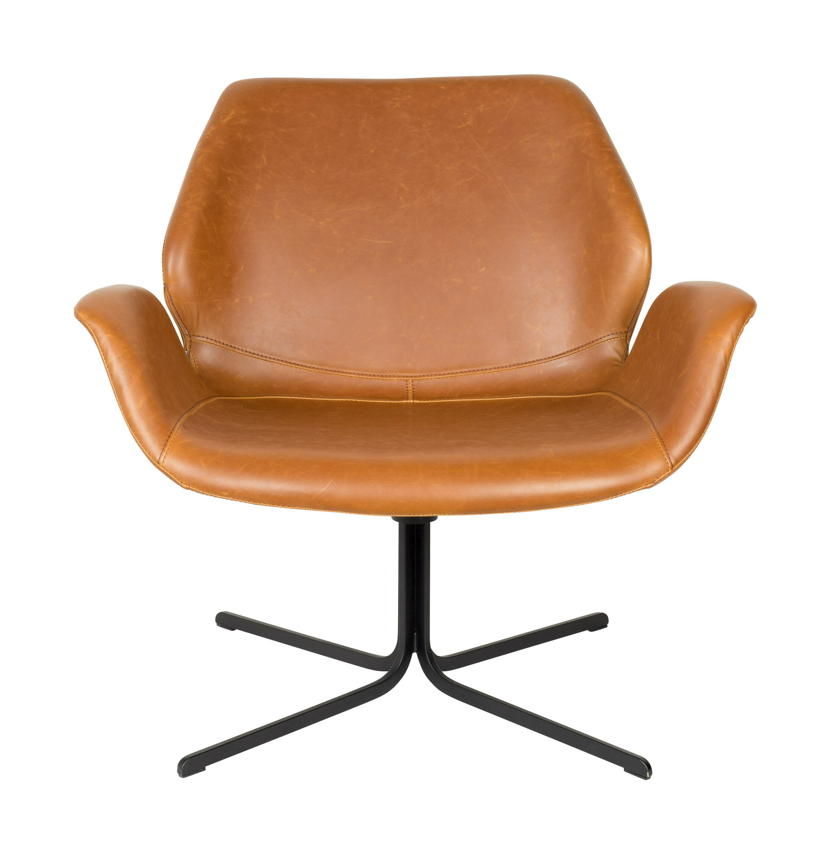 Zuiver Draaibare Fauteuil 'Nikki' Vintage PU leder