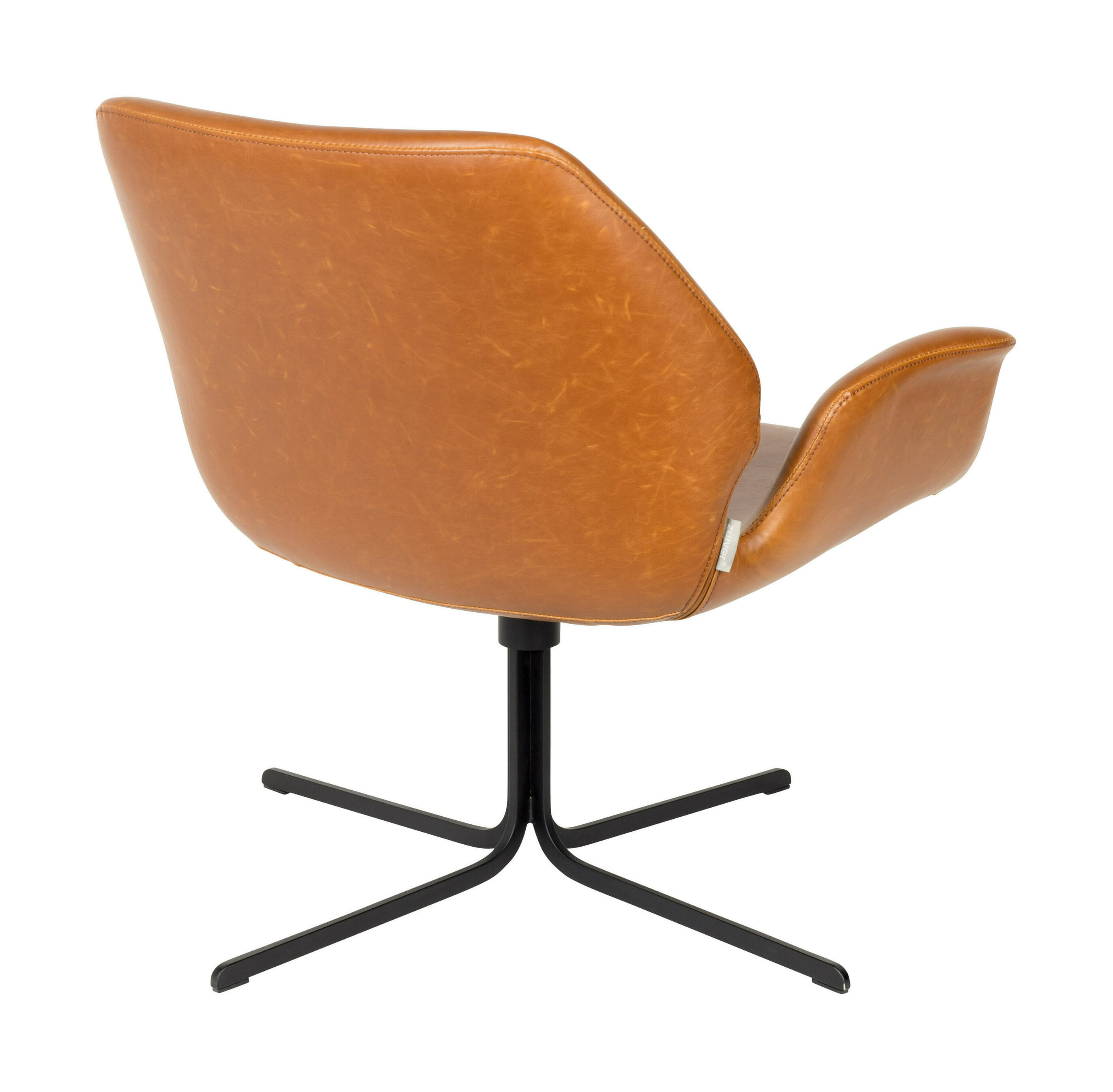 Zuiver Draaibare Fauteuil 'Nikki' Vintage PU leder