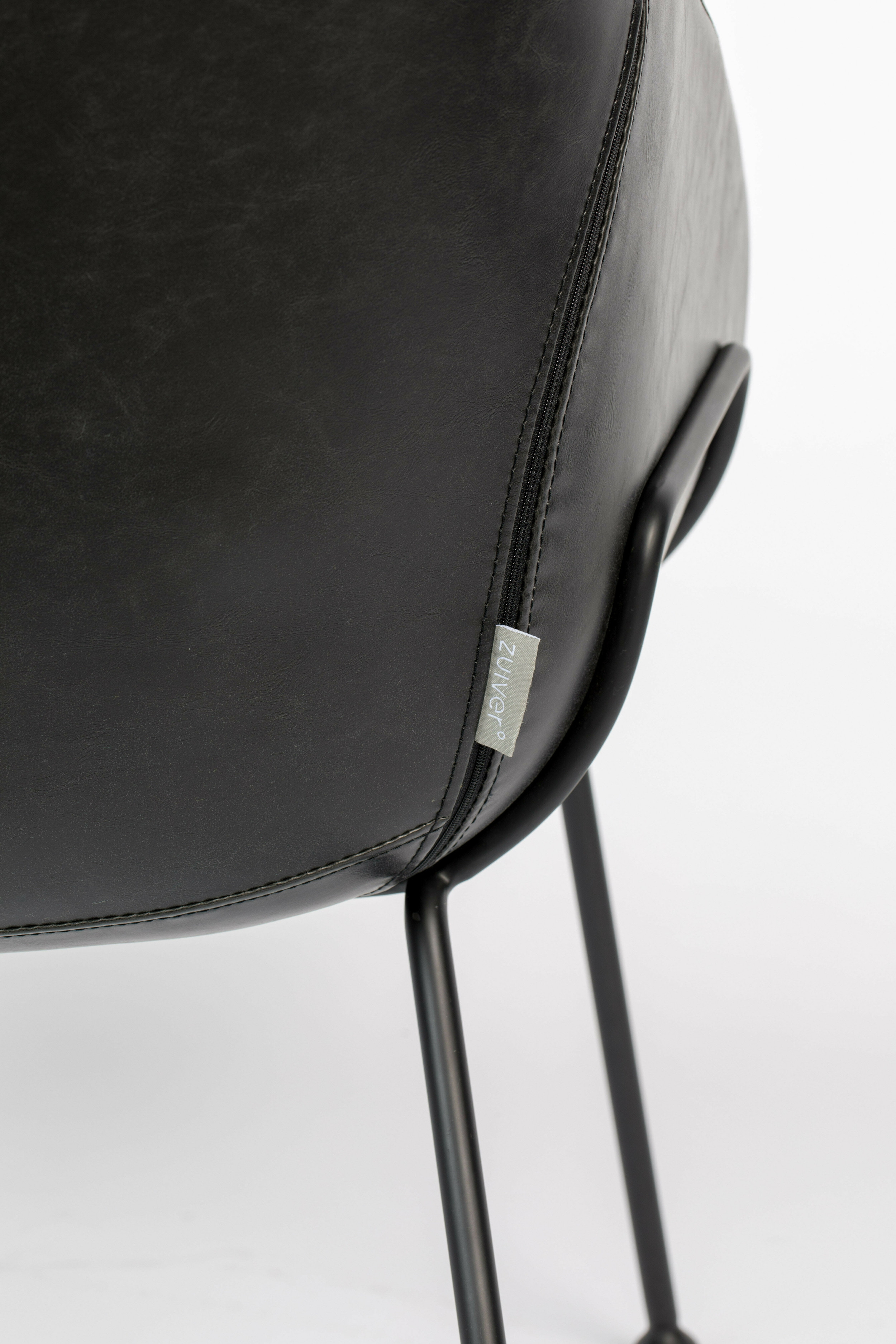 Zuiver Fauteuil 'Feston' PU leer, kleur Zwart