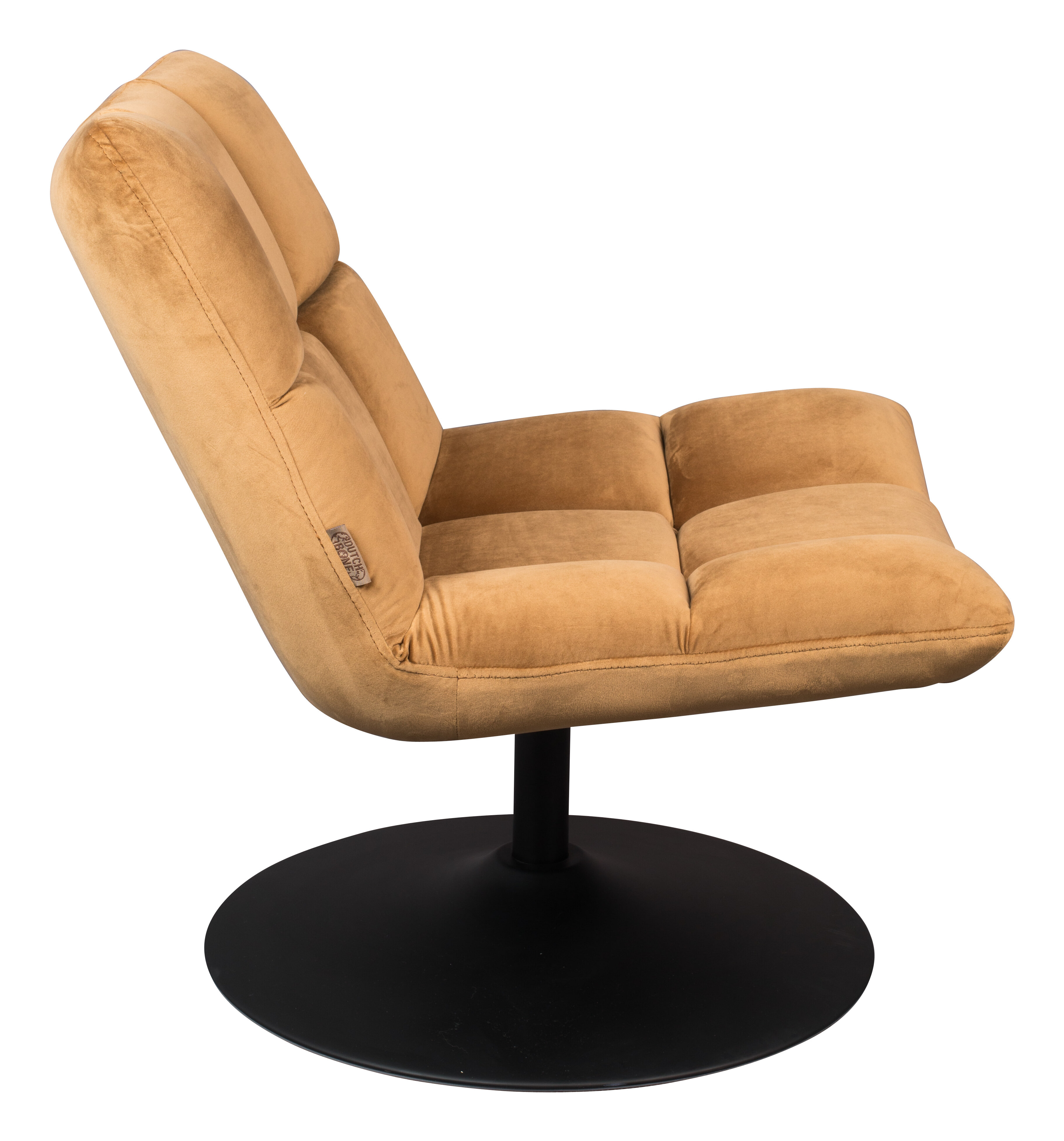 Dutchbone Fauteuil 'Bar' Velvet, kleur Goud