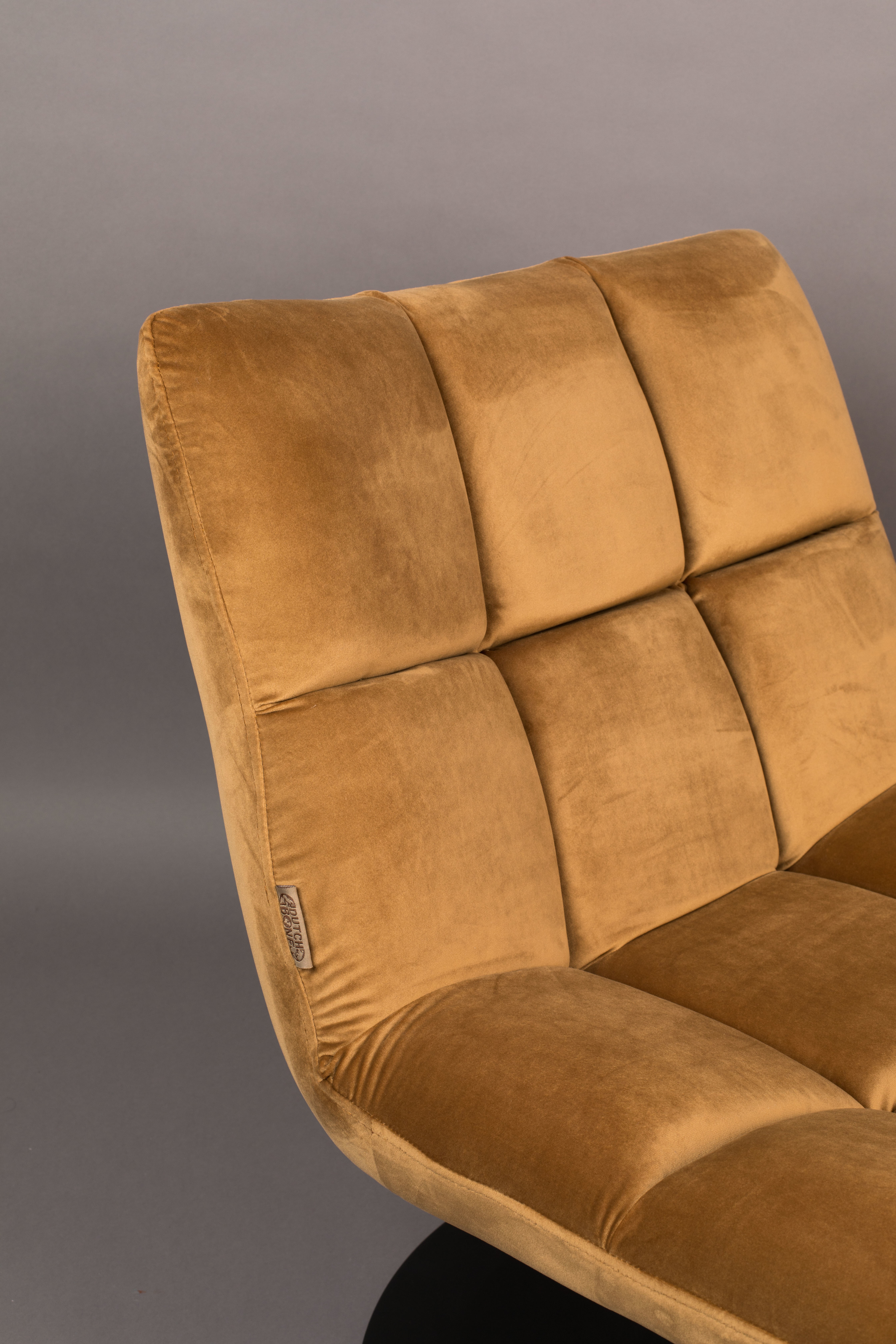 Dutchbone Fauteuil 'Bar' Velvet, kleur Goud