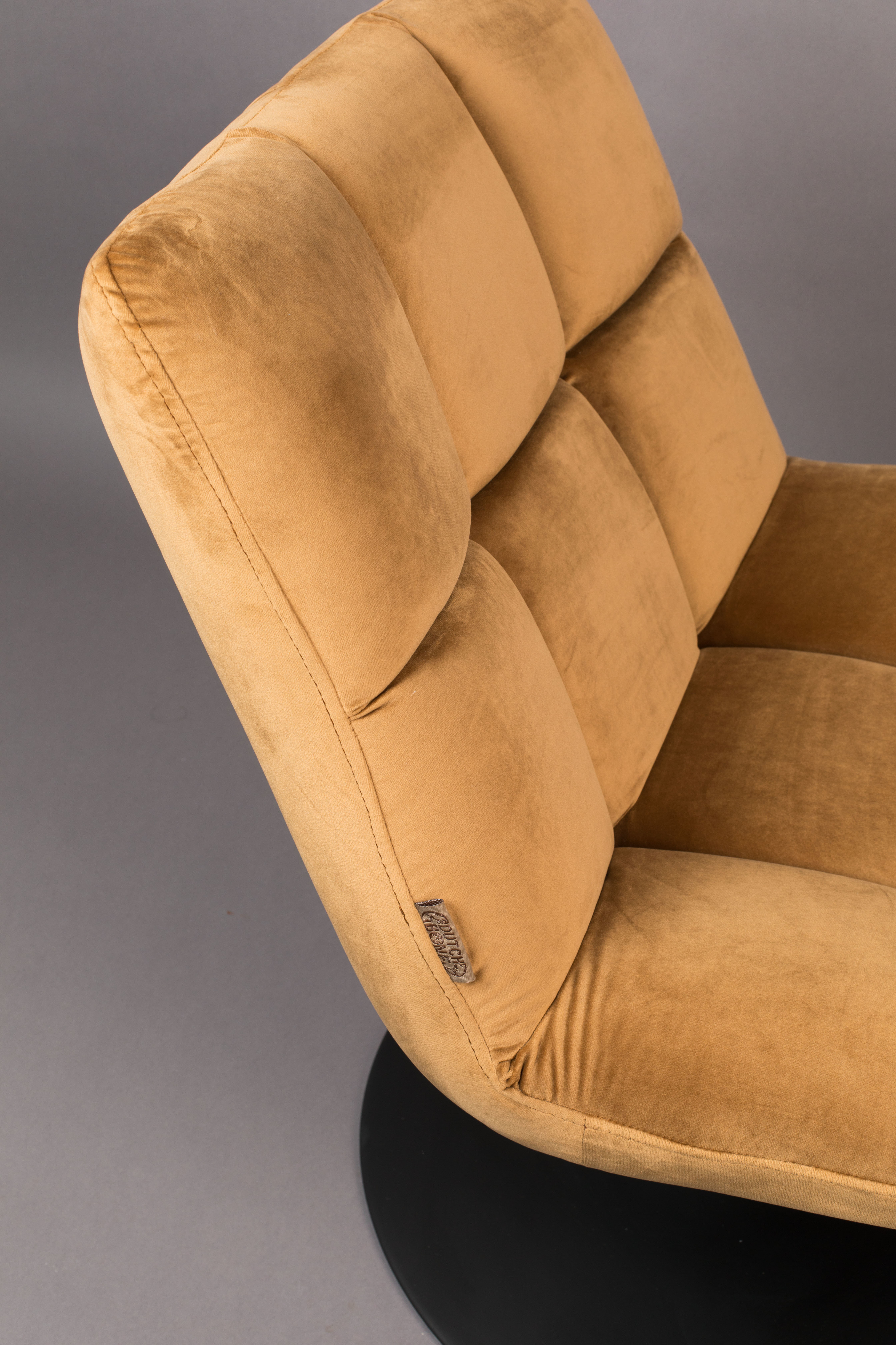 Dutchbone Fauteuil 'Bar' Velvet, kleur Goud