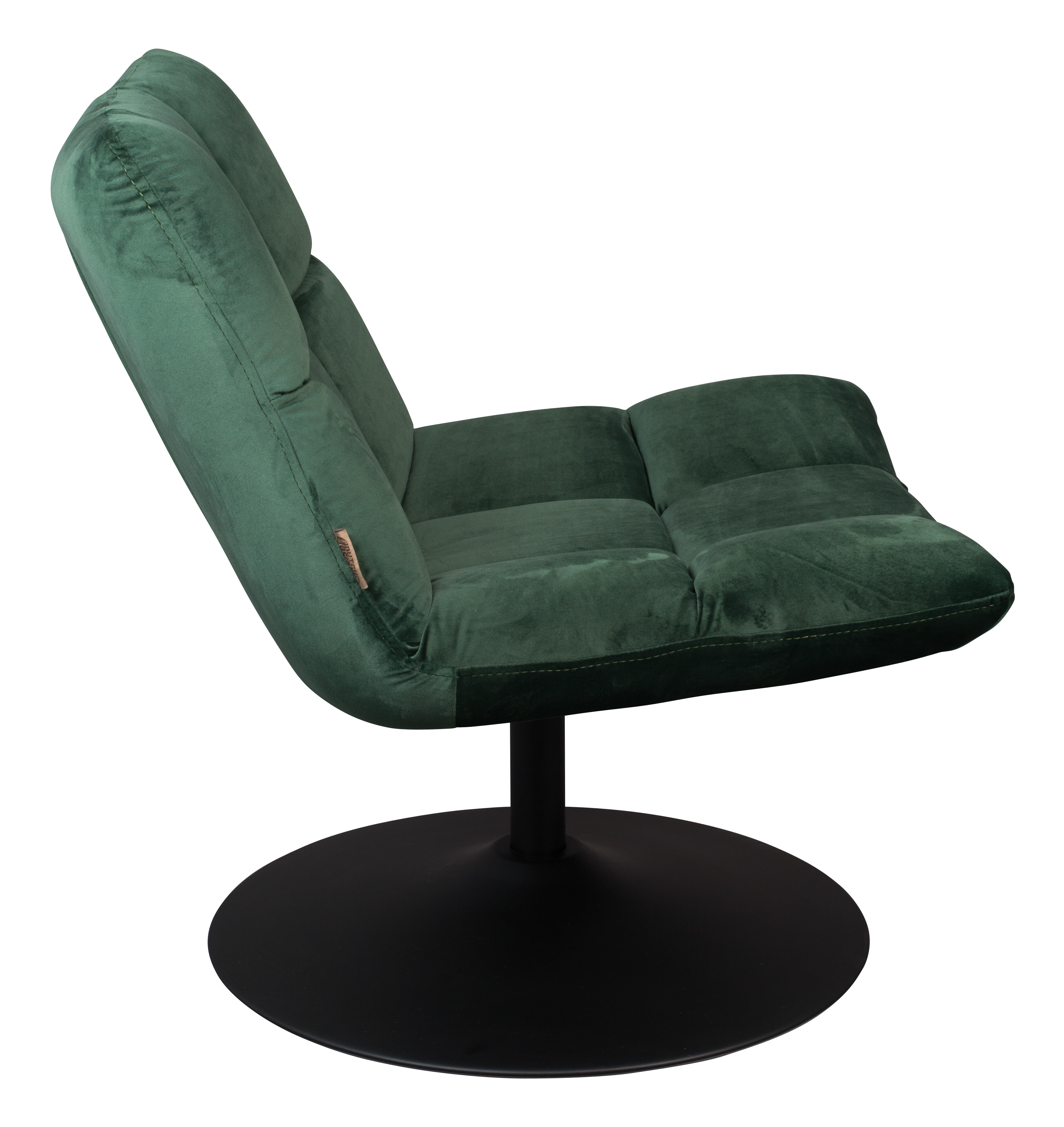 Dutchbone Fauteuil 'Bar' Velvet, kleur Donkergroen