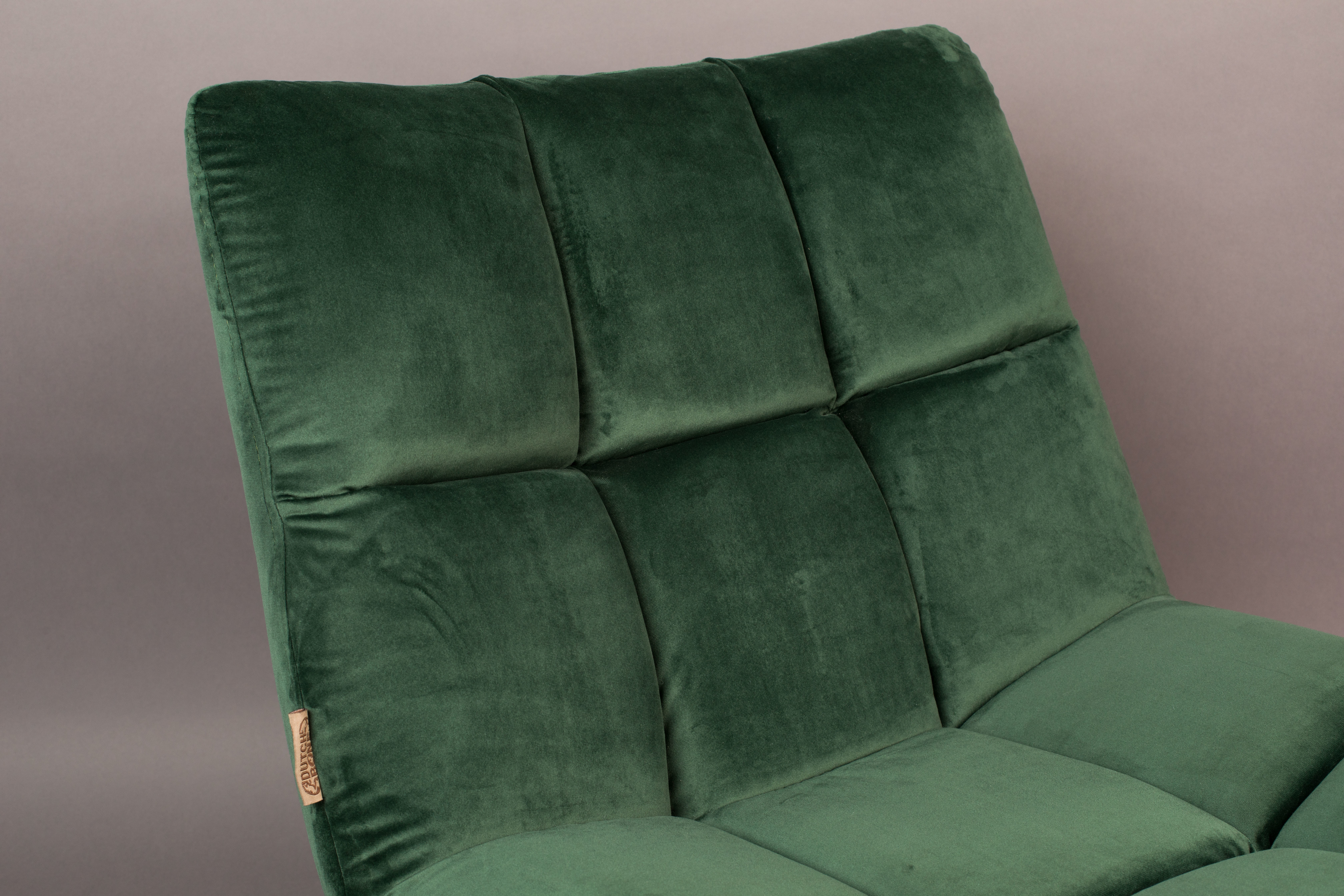 Dutchbone Fauteuil 'Bar' Velvet, kleur Donkergroen