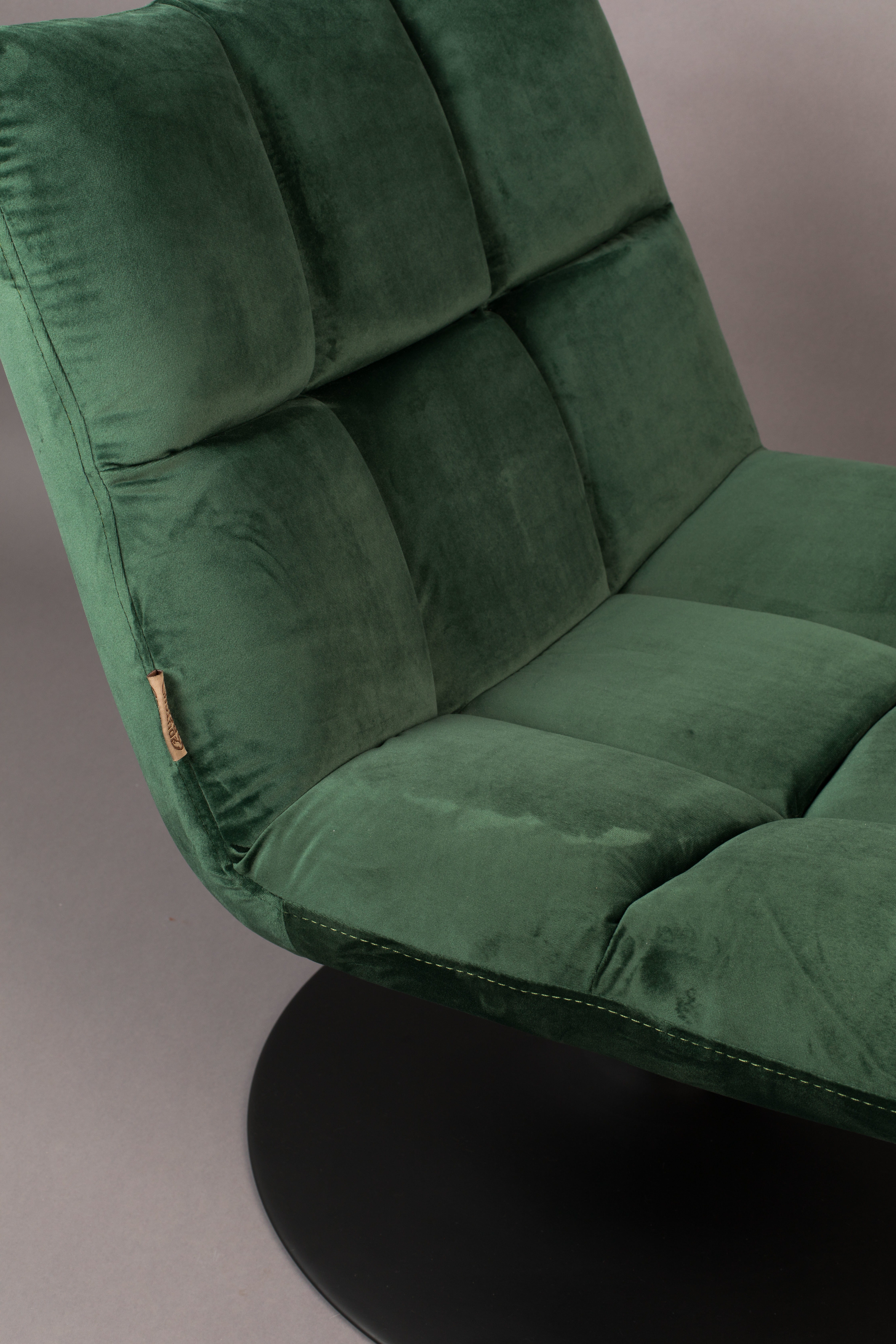 Dutchbone Fauteuil 'Bar' Velvet, kleur Donkergroen