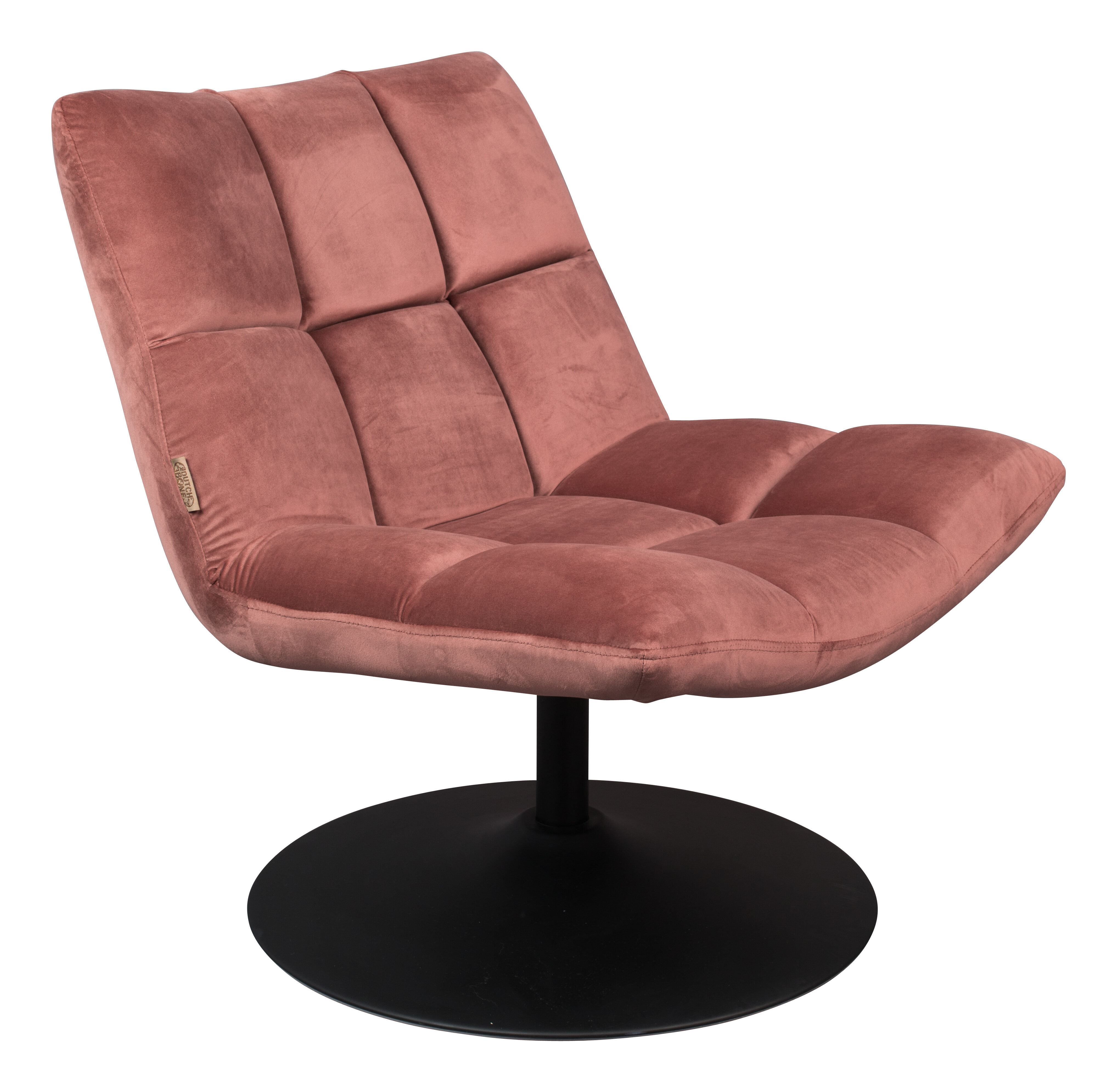 Dutchbone Fauteuil 'Bar' Velvet, kleur Roze