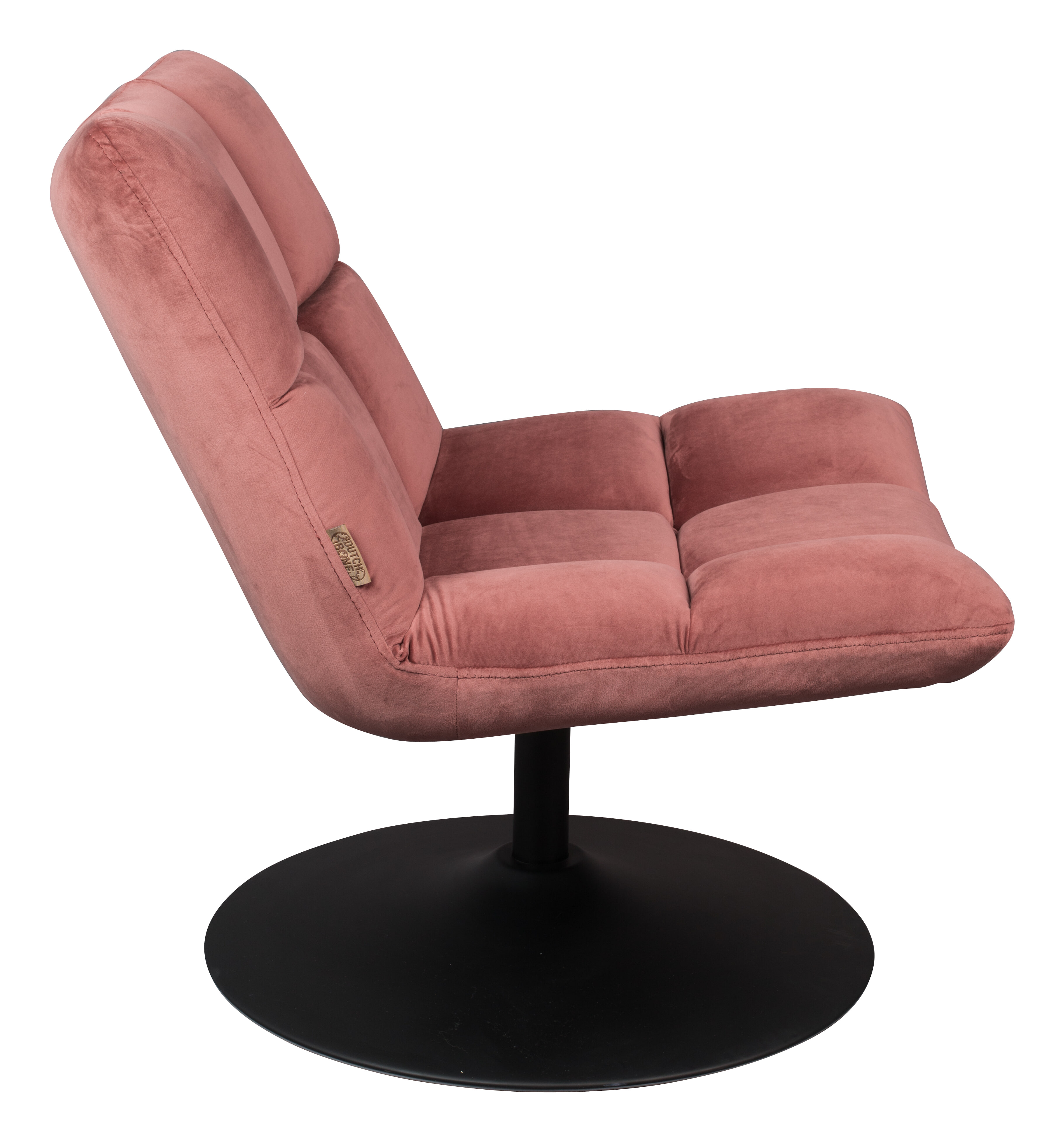 Dutchbone Fauteuil 'Bar' Velvet, kleur Roze