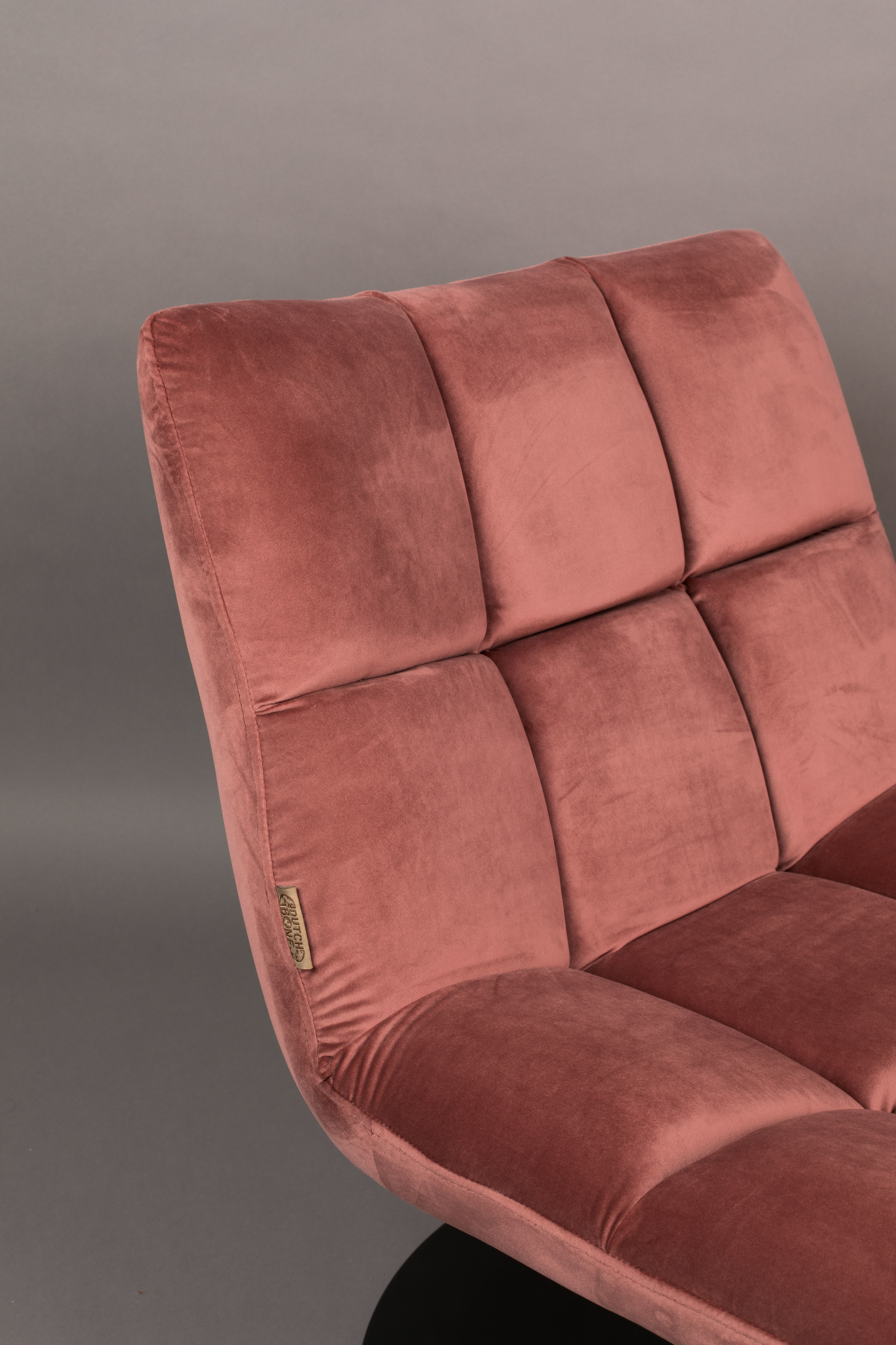 Dutchbone Fauteuil 'Bar' Velvet, kleur Roze