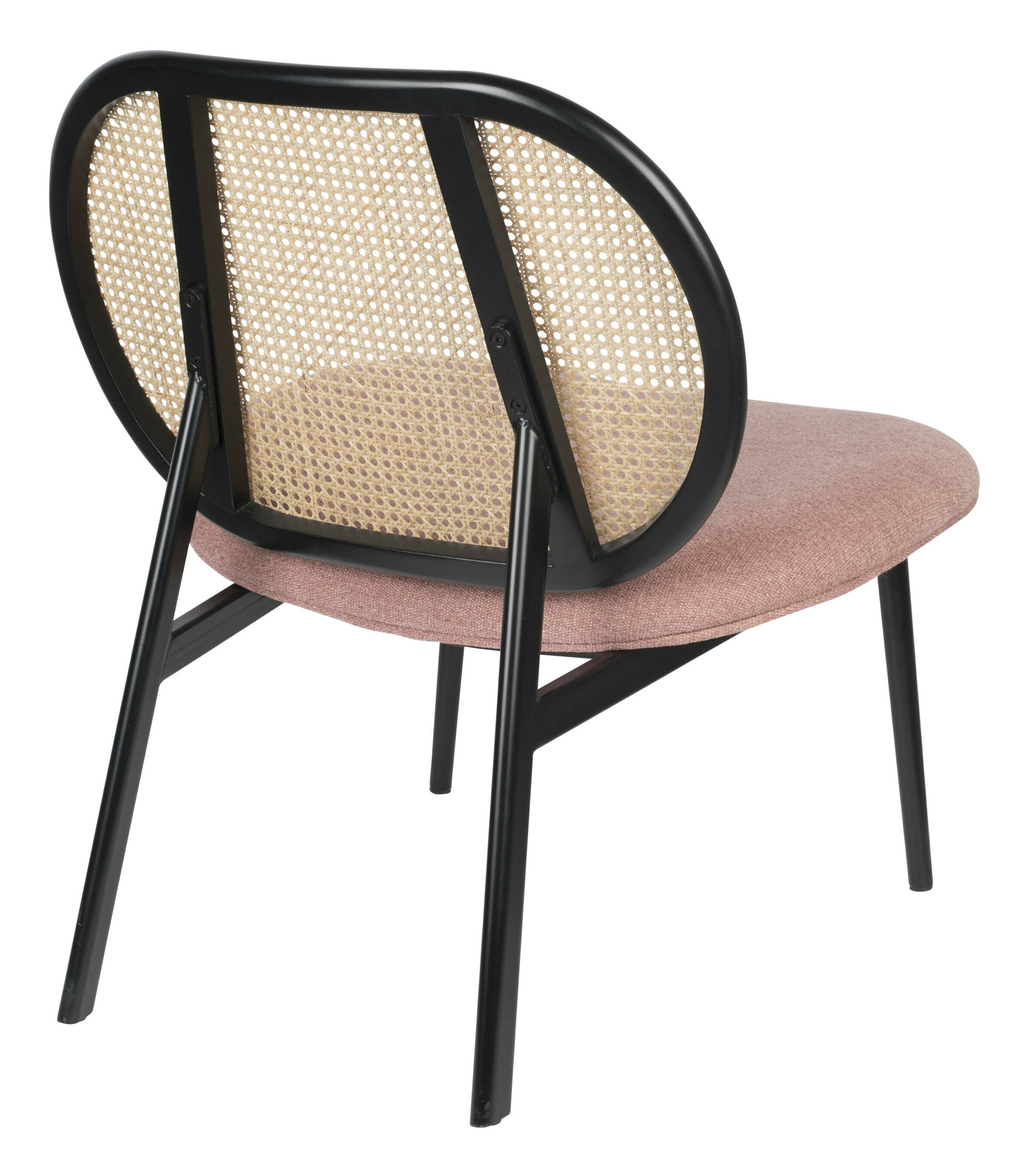 Zuiver Fauteuil 'Spike' Rotan en stof, kleur Roze