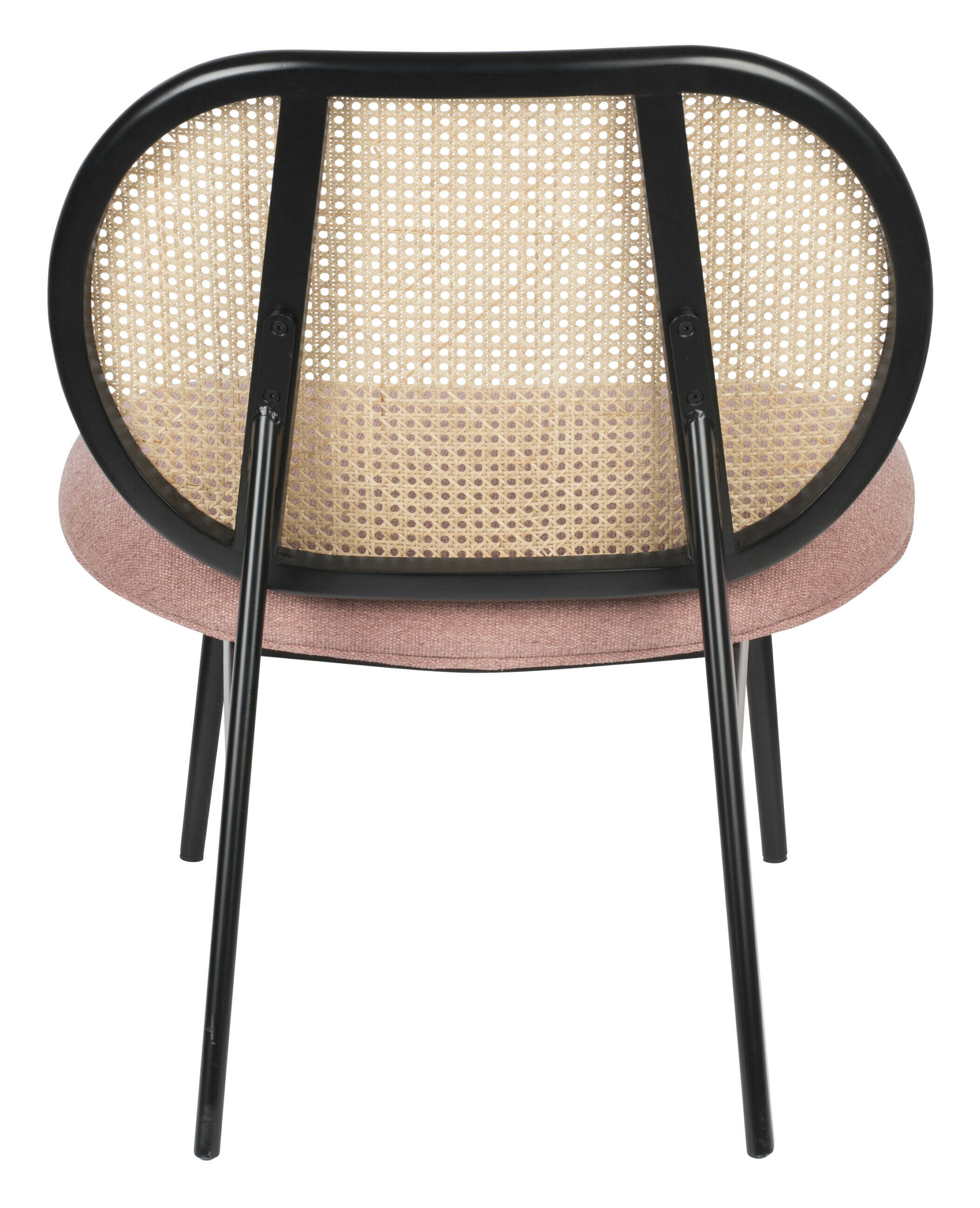 Zuiver Fauteuil 'Spike' Rotan en stof, kleur Roze