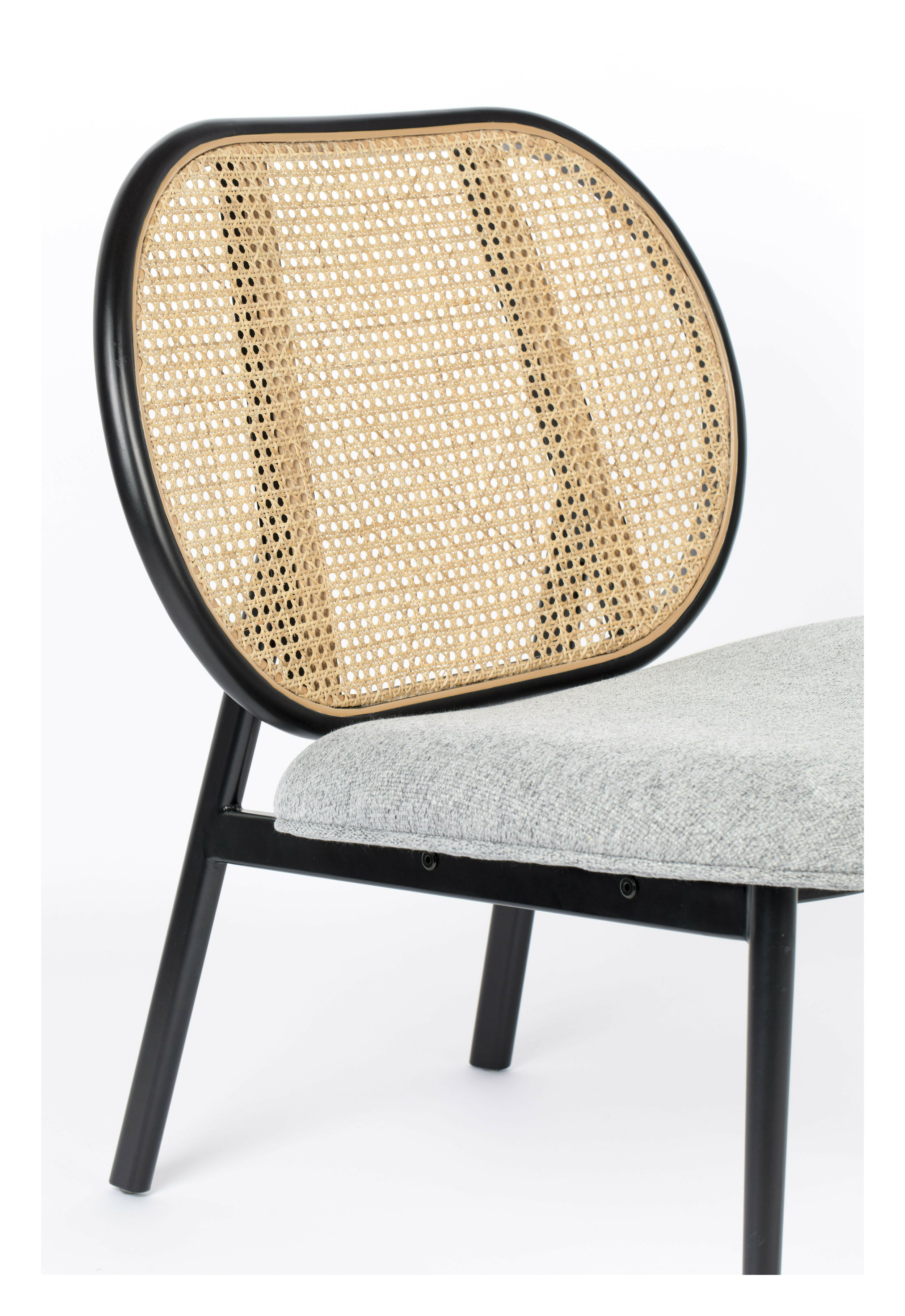 Zuiver Fauteuil 'Spike' Rotan en stof