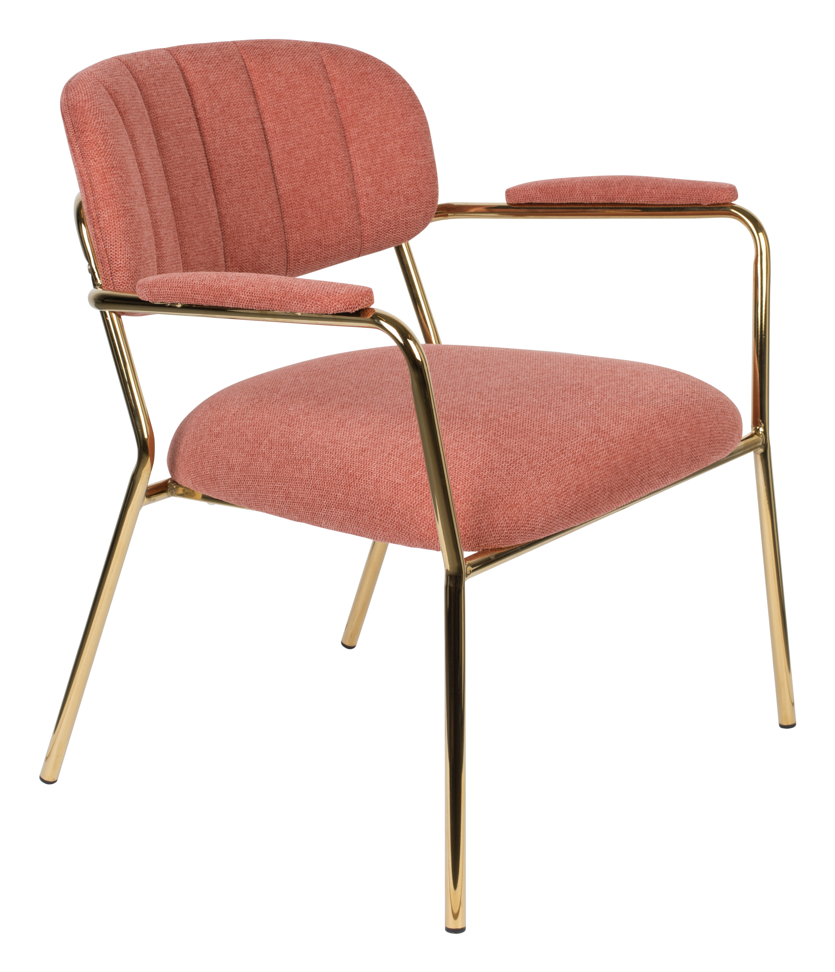 ZILT Fauteuil 'Kolten' met armleuning, kleur Goud/Roze ZILT Fauteuil 'Kolten' met armleuning, kleur Goud/Roze