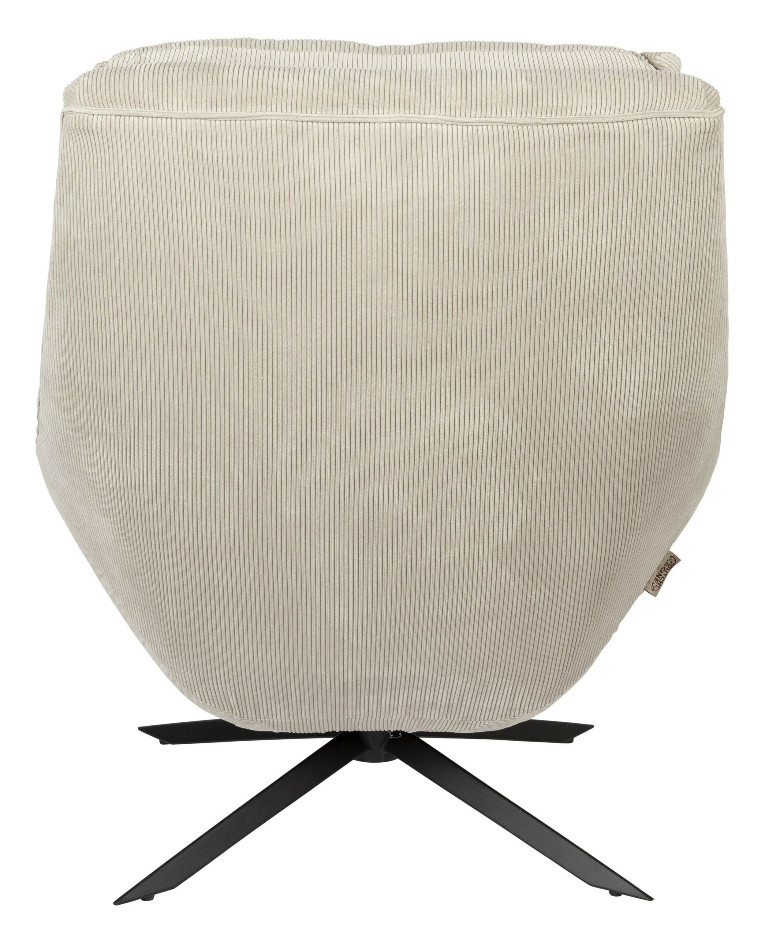 Dutchbone Draaifauteuil 'Vince' Rib, kleur Beige