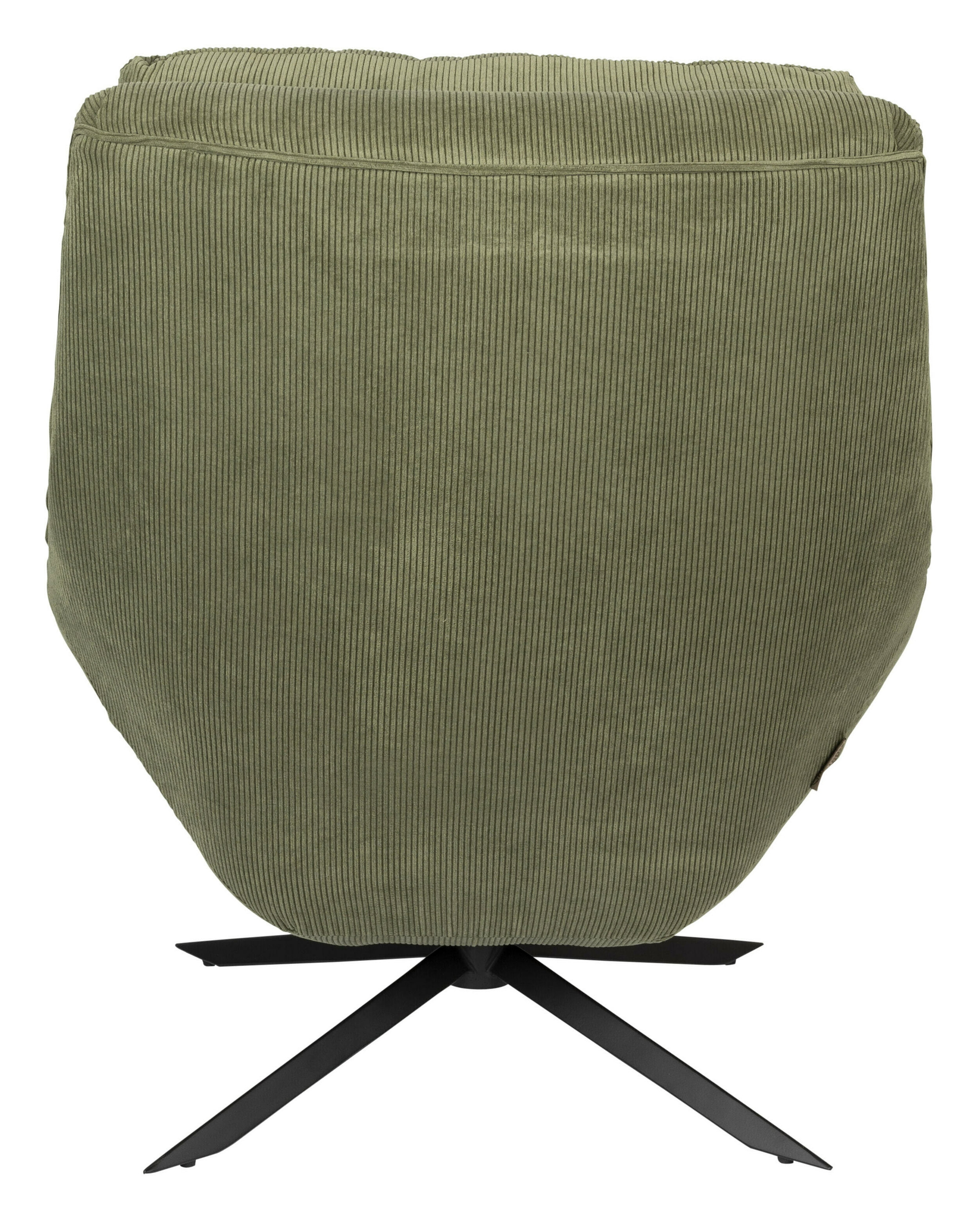 Dutchbone Draaifauteuil 'Vince' Rib, kleur Groen