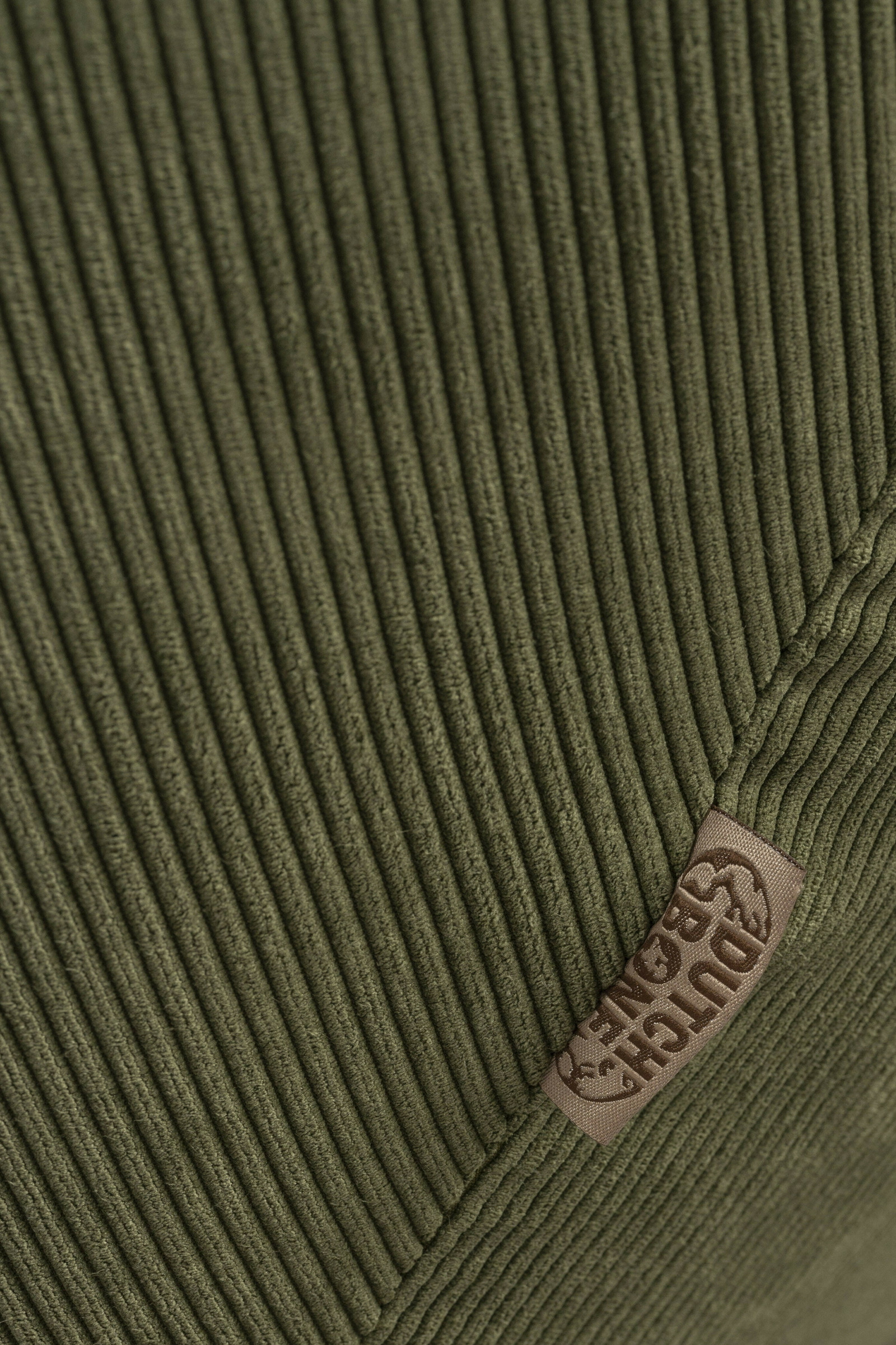 Dutchbone Draaifauteuil 'Vince' Rib, kleur Groen
