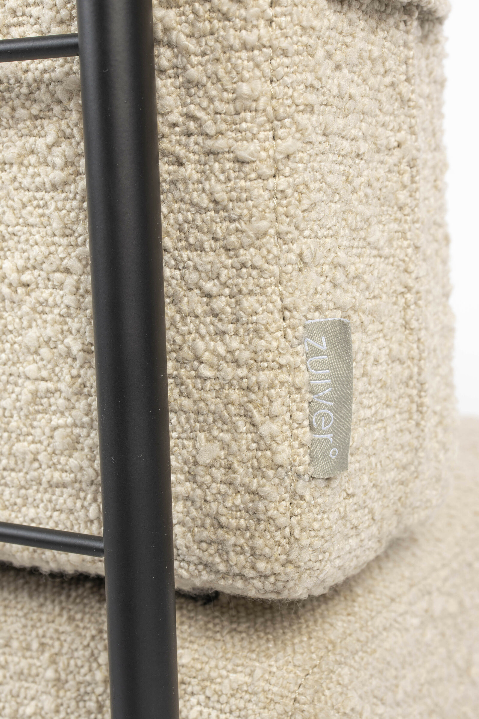 Zuiver Fauteuil 'Bowie' Bouclé, kleur Naturel