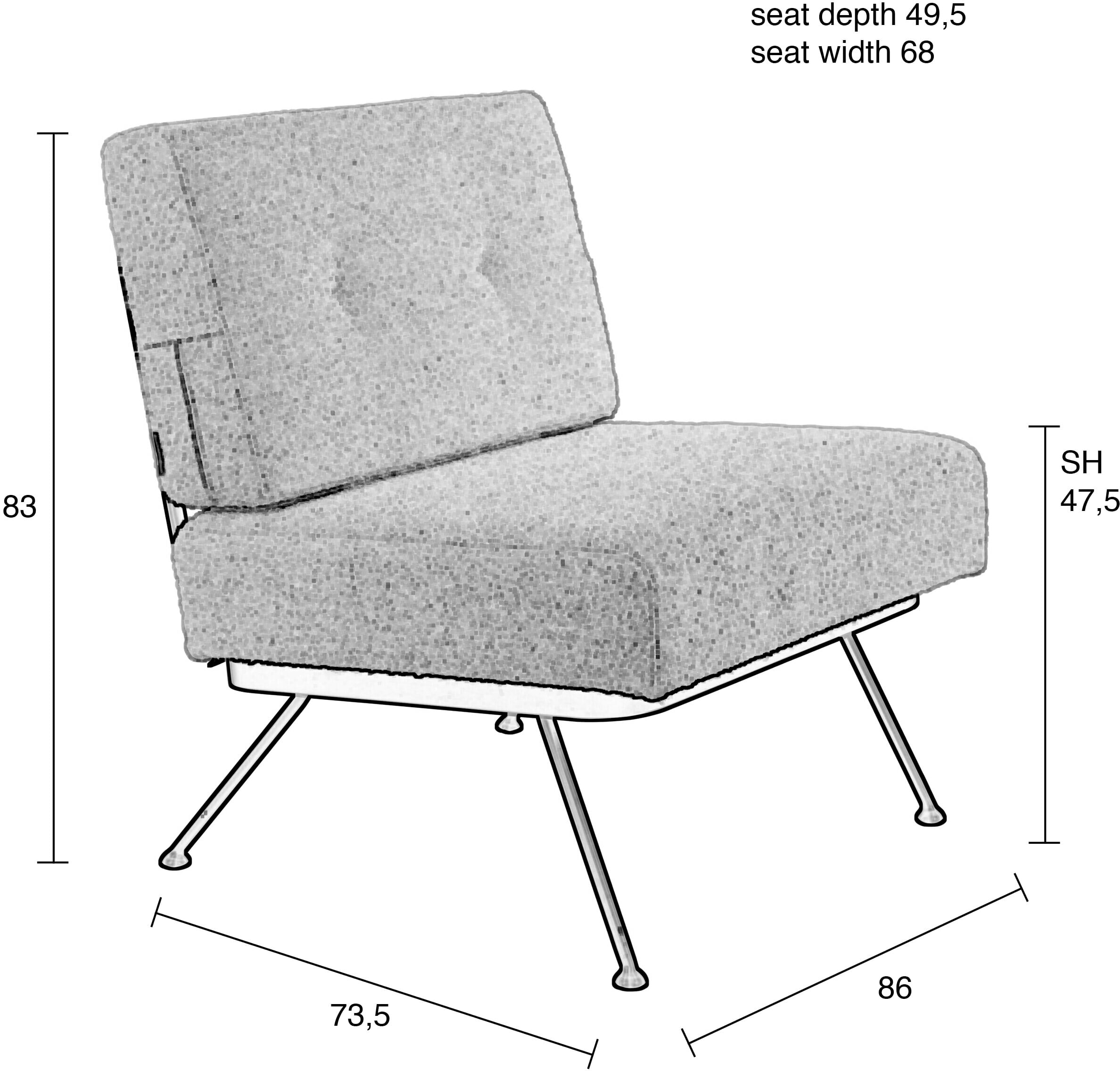 Zuiver Fauteuil 'Bowie' Bouclé, kleur Naturel