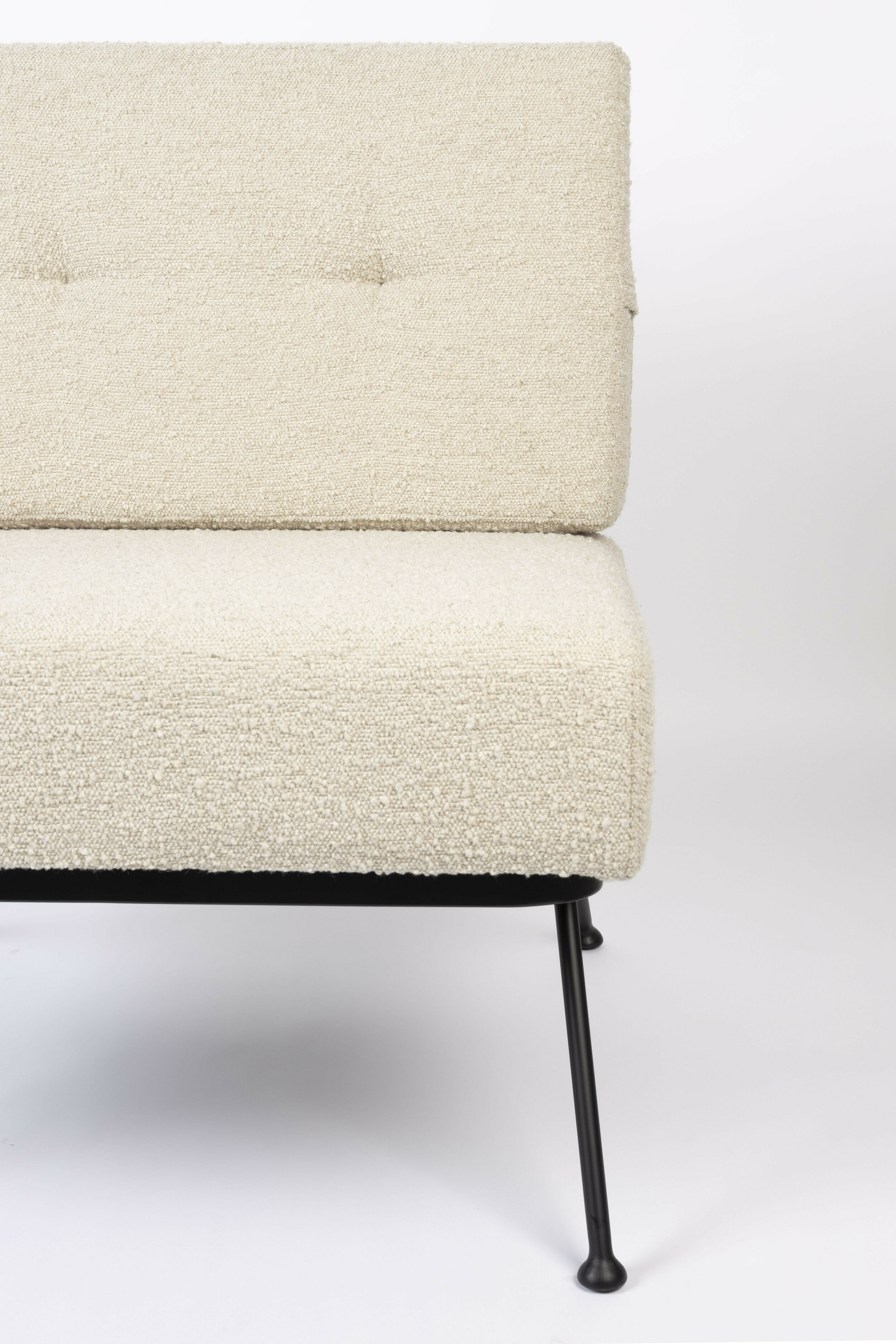 Zuiver Fauteuil 'Bowie' Bouclé, kleur Naturel