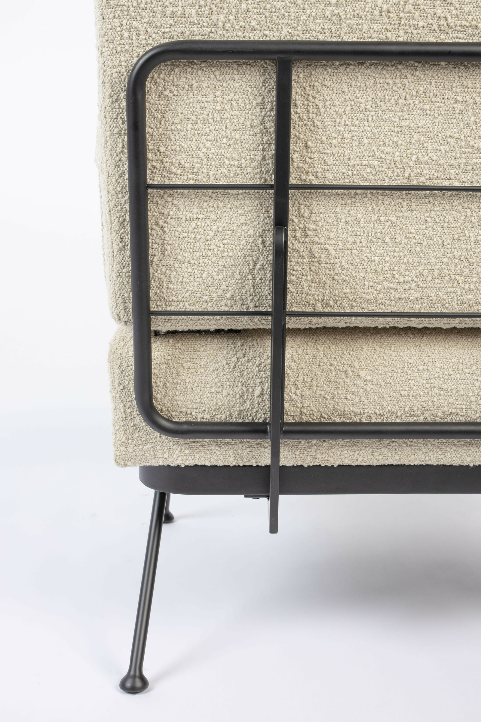 Zuiver Fauteuil 'Bowie' Bouclé, kleur Naturel
