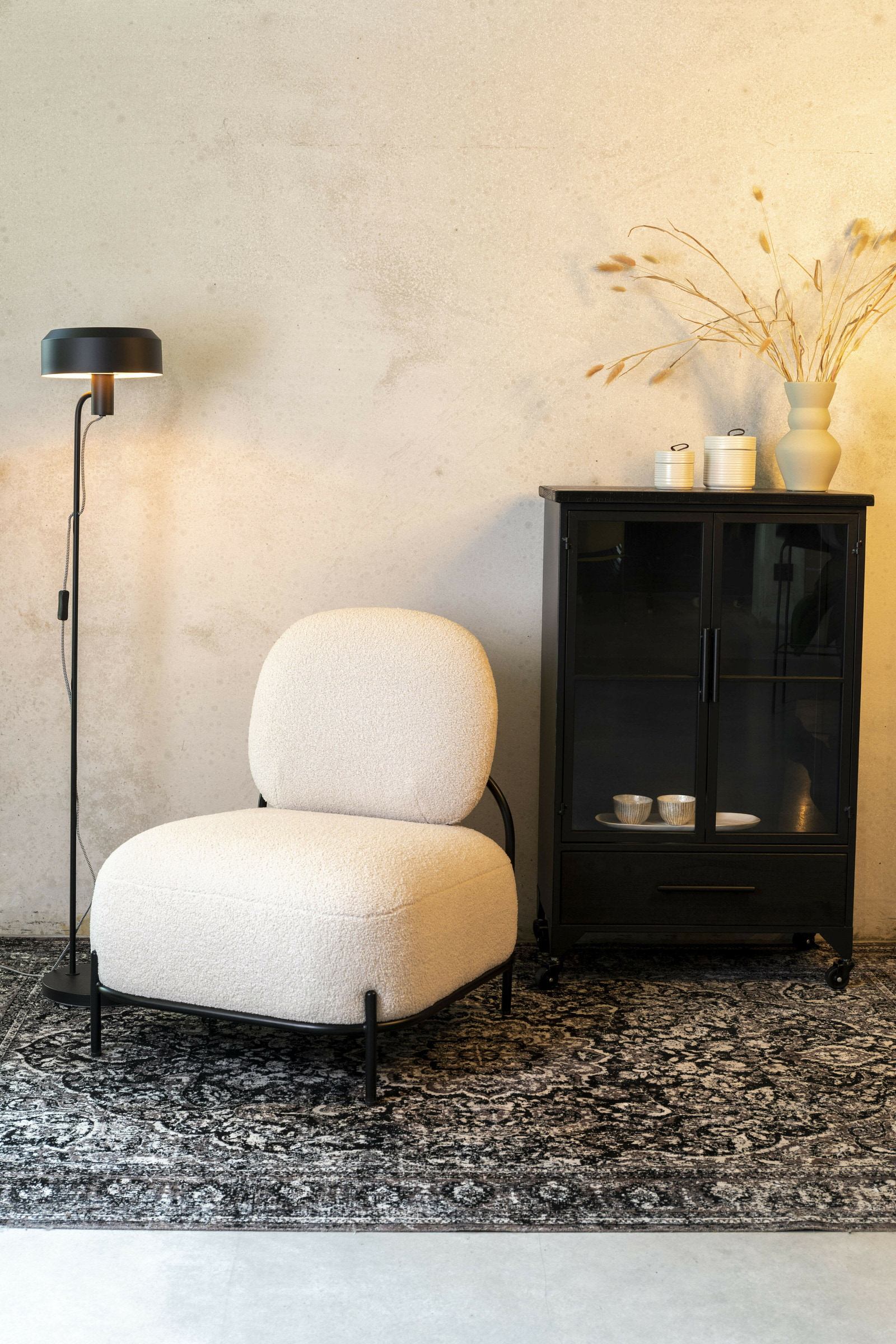 ZILT Fauteuil 'Brandan' Teddy, kleur Ivory
