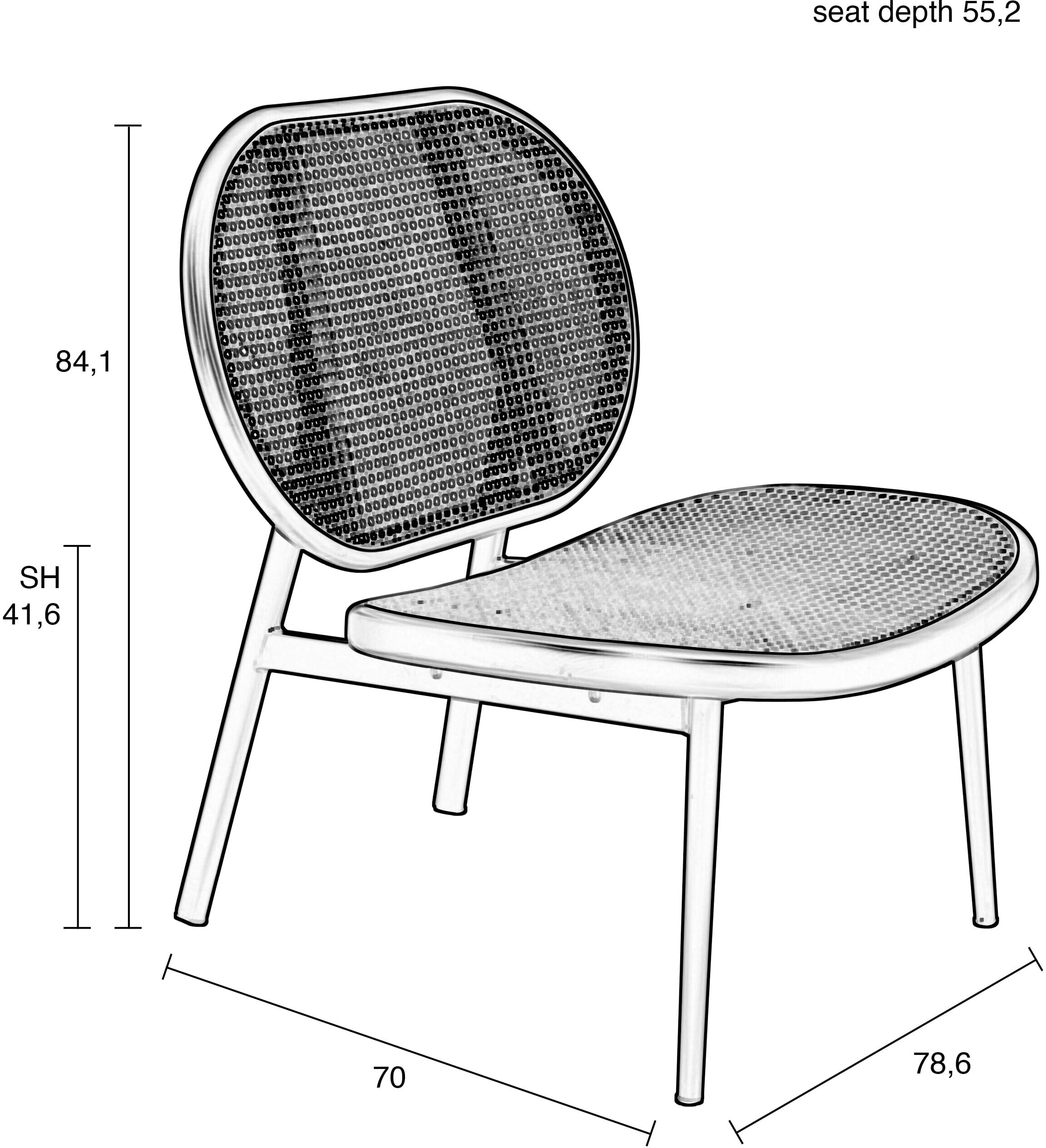 Zuiver Fauteuil 'Spike' Rotan
