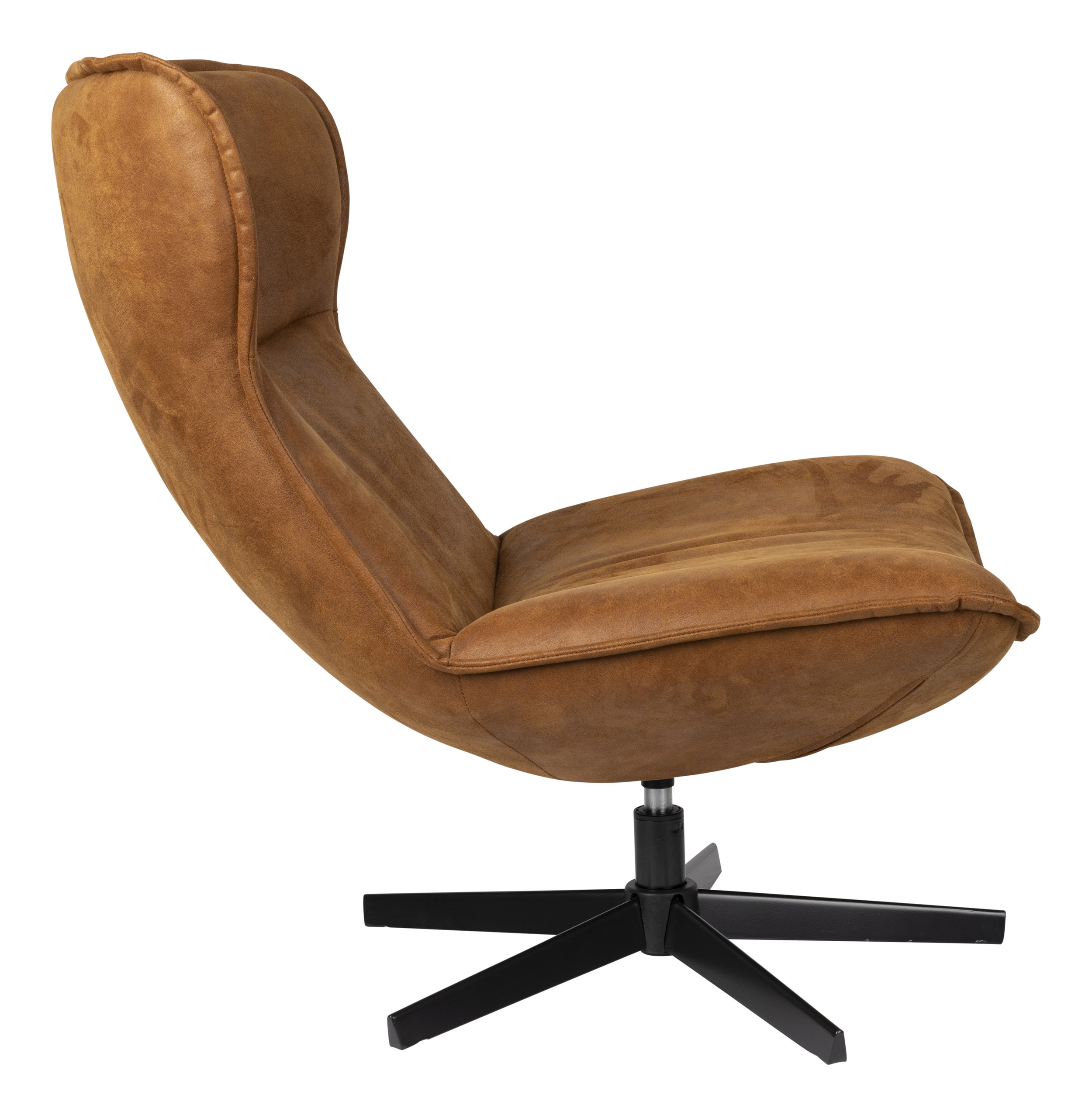 ZILT Draaifauteuil 'Belisama' Lederlook, kleur Cognac
