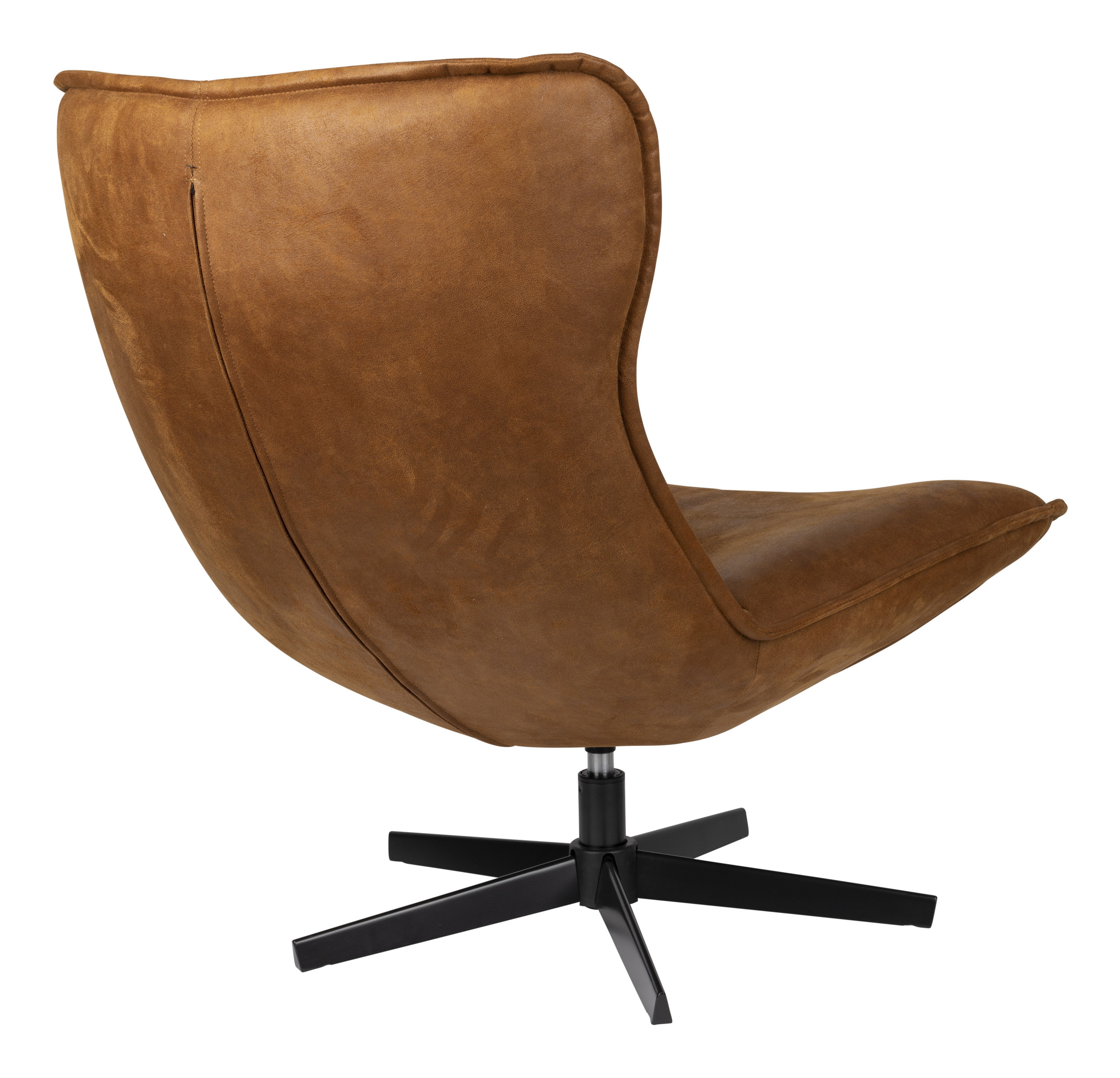 ZILT Draaifauteuil 'Belisama' Lederlook, kleur Cognac