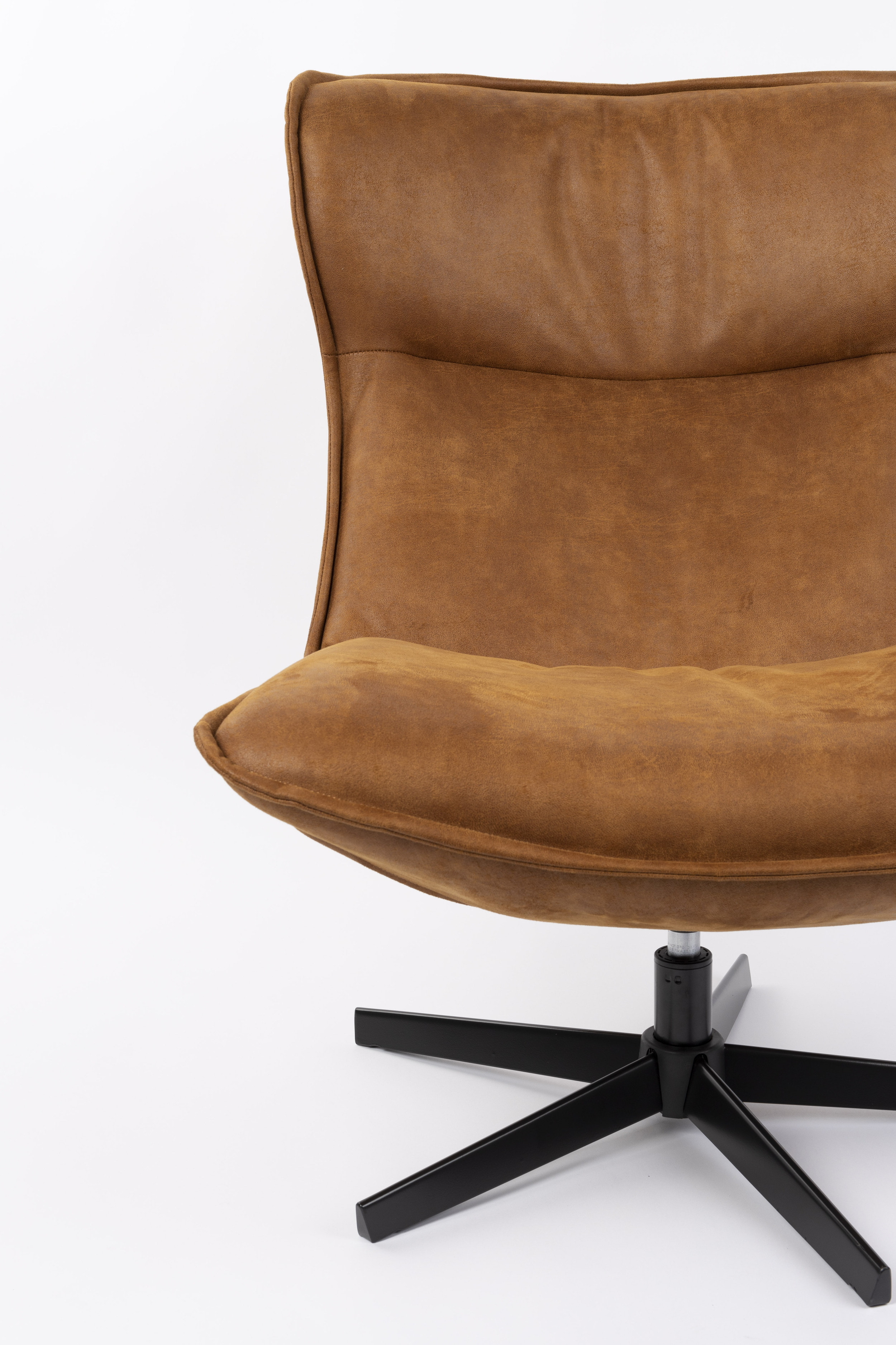 ZILT Draaifauteuil 'Belisama' Lederlook, kleur Cognac