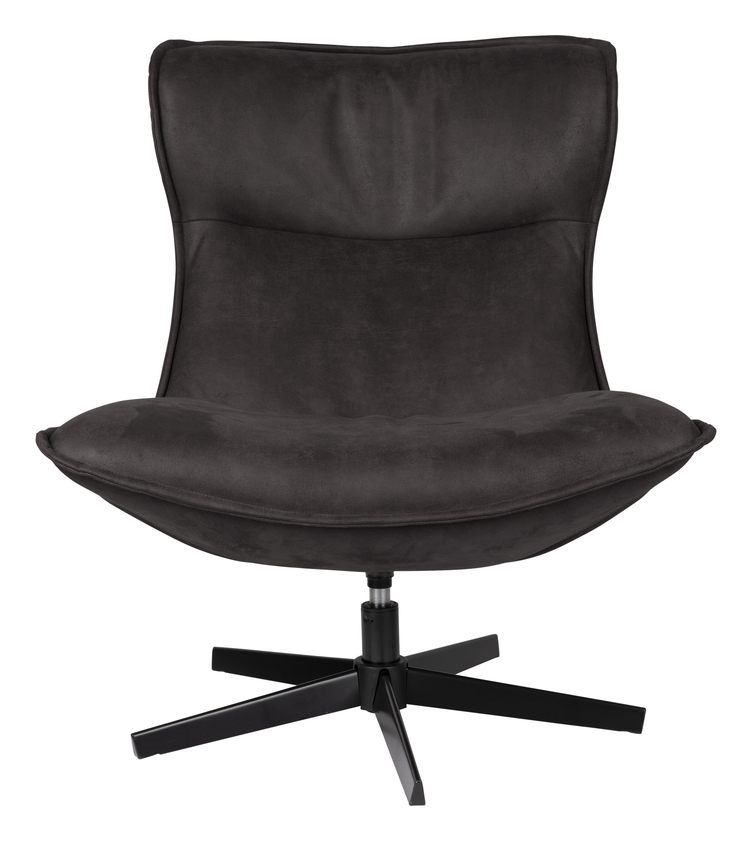 ZILT Draaifauteuil 'Belisama' Lederlook, kleur Antraciet
