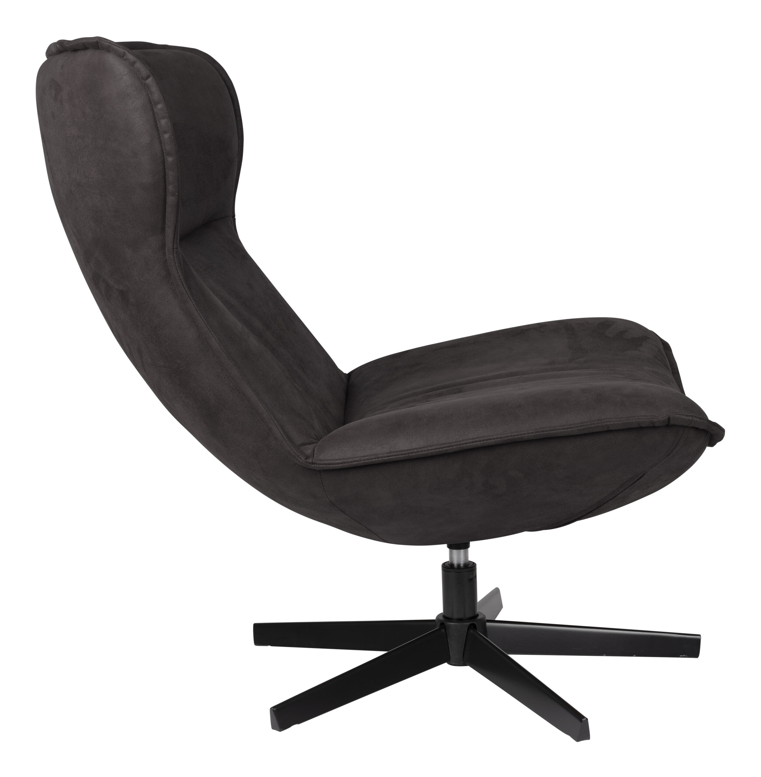 ZILT Draaifauteuil 'Belisama' Lederlook, kleur Antraciet
