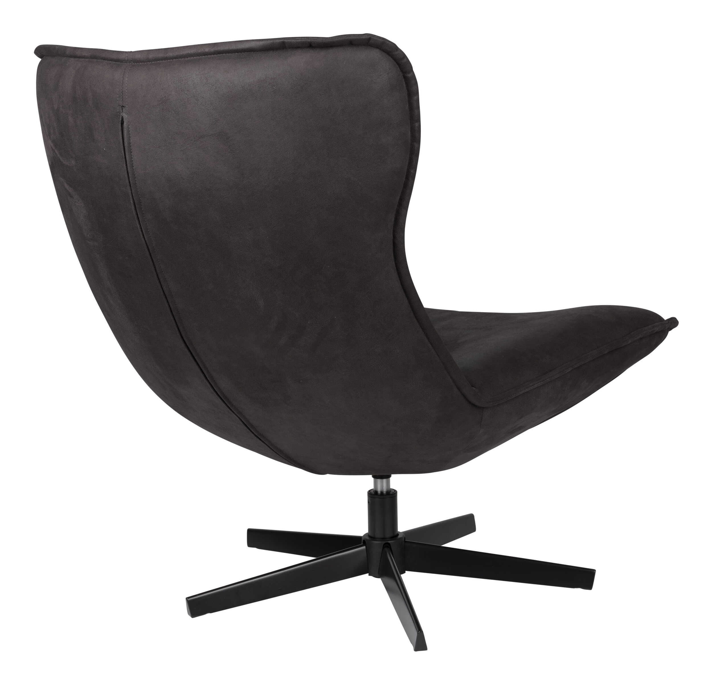 ZILT Draaifauteuil 'Belisama' Lederlook, kleur Antraciet