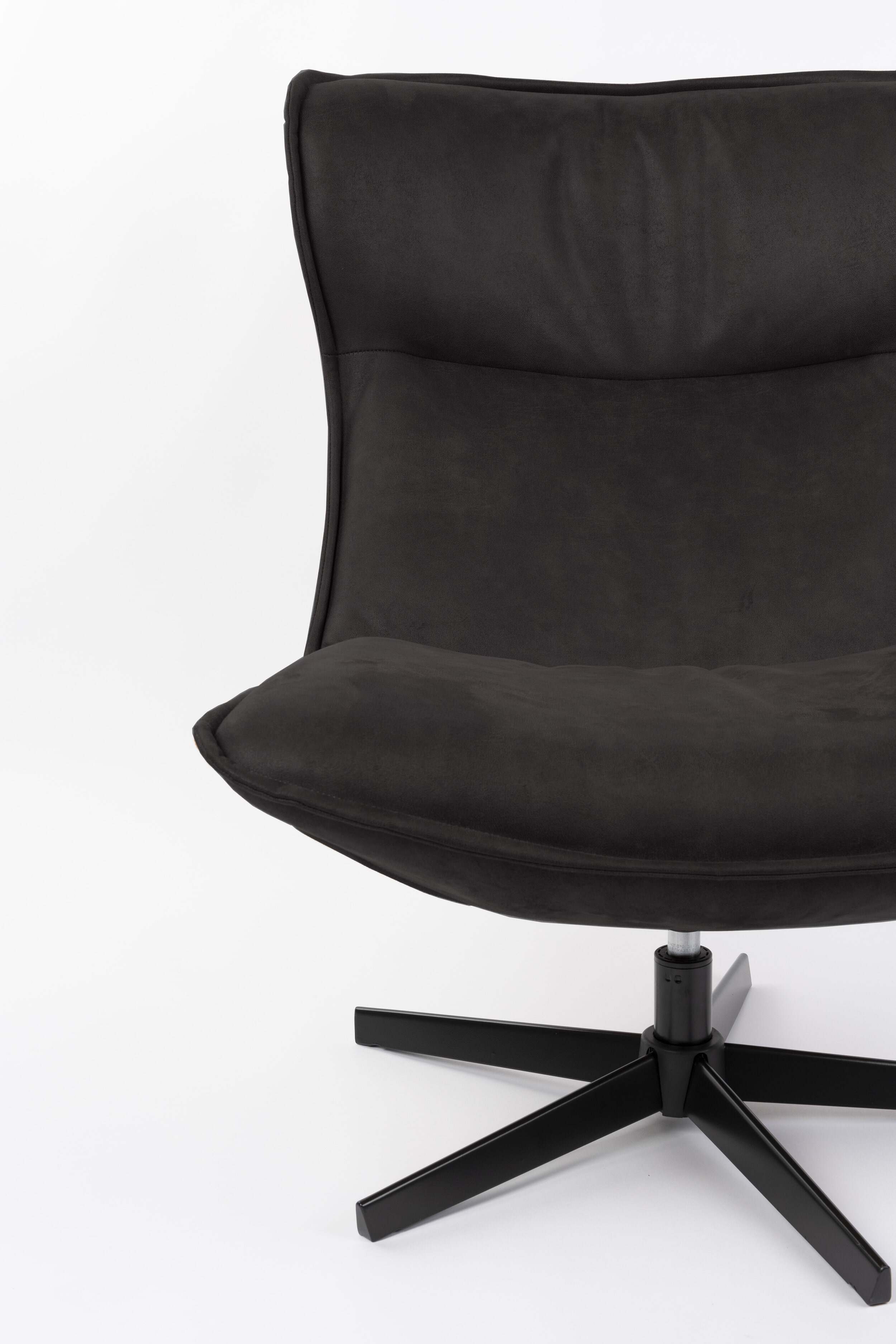 ZILT Draaifauteuil 'Belisama' Lederlook, kleur Antraciet