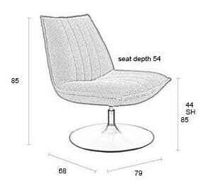 ZILT Fauteuil 'Kemper' Bouclé, kleur Off White