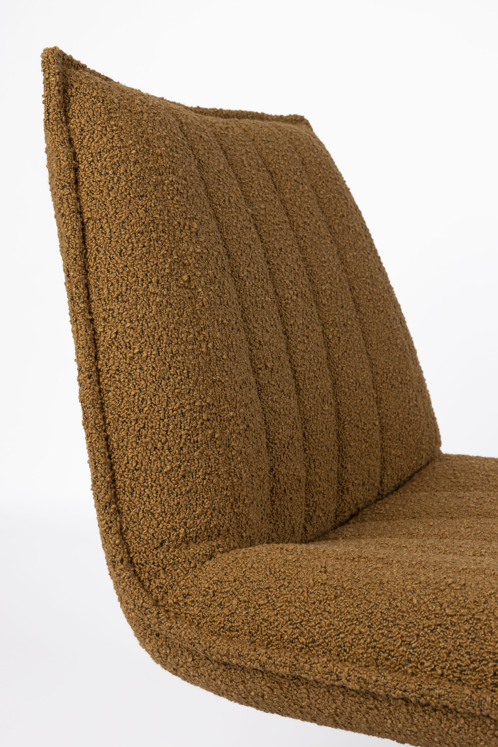 ZILT Fauteuil 'Kemper' Bouclé, kleur Okergeel