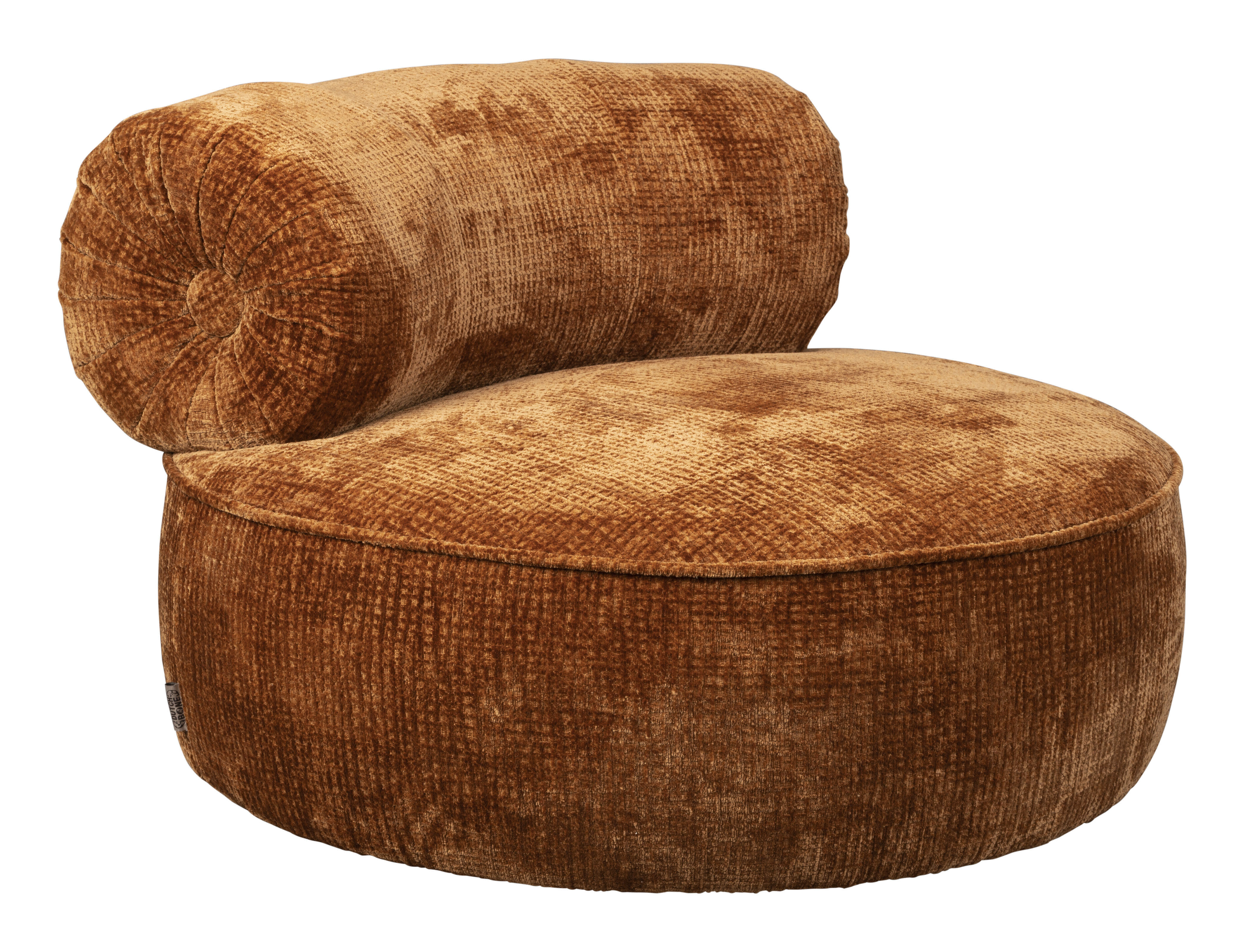 Dutchbone Fauteuil 'Tilbury' Chenille, kleur Oranje