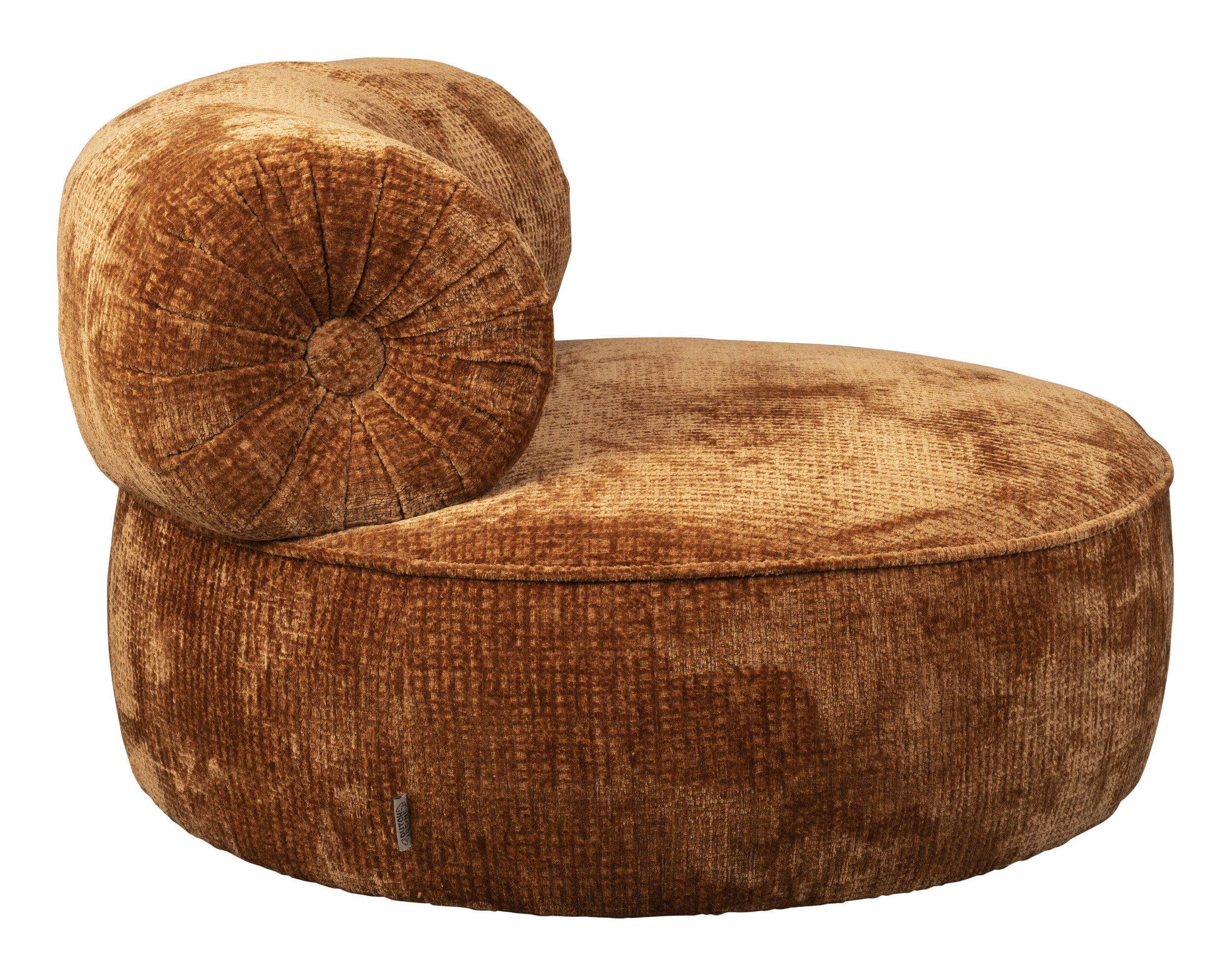 Dutchbone Fauteuil 'Tilbury' Chenille, kleur Oranje
