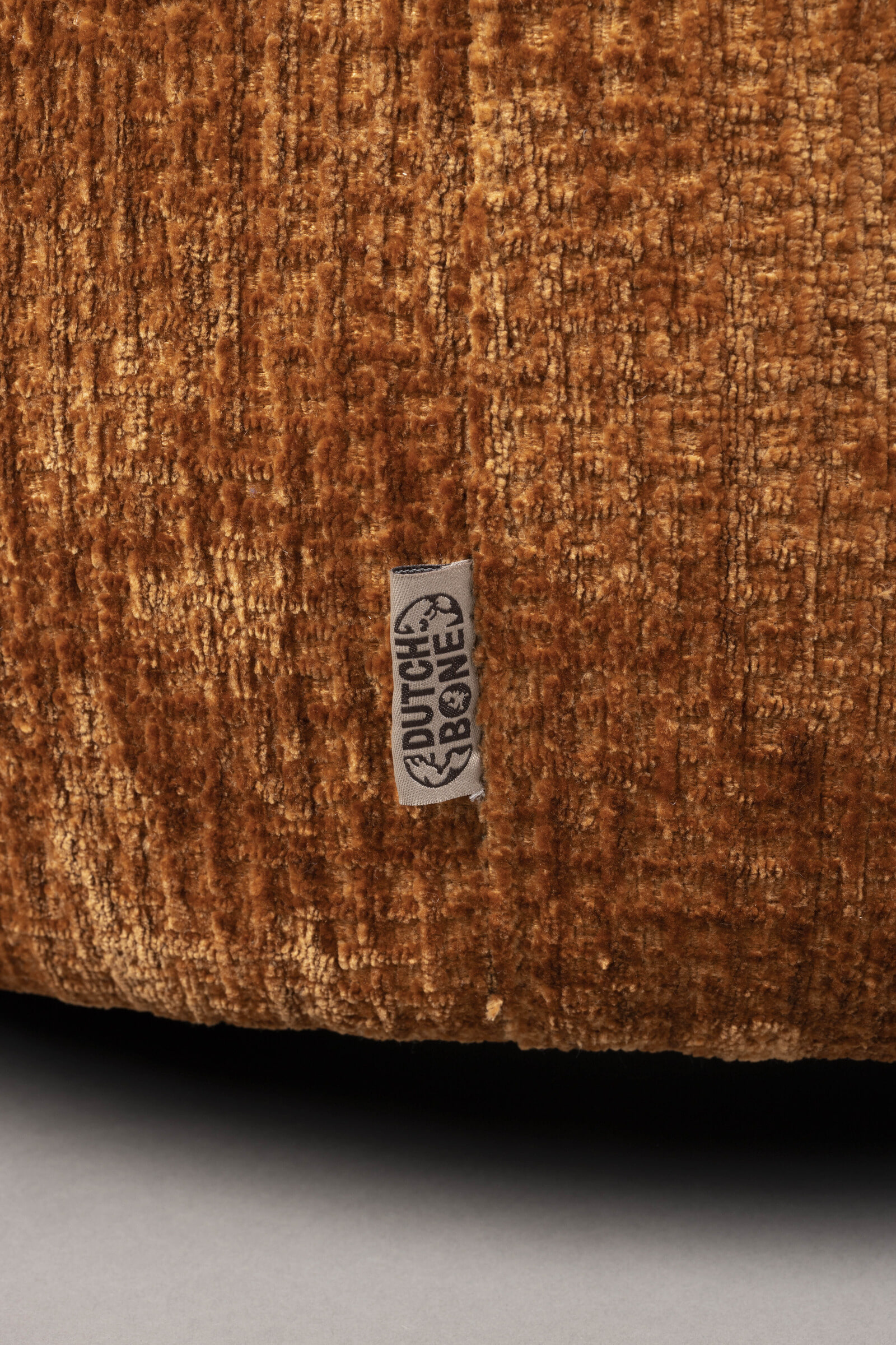 Dutchbone Fauteuil 'Tilbury' Chenille, kleur Oranje