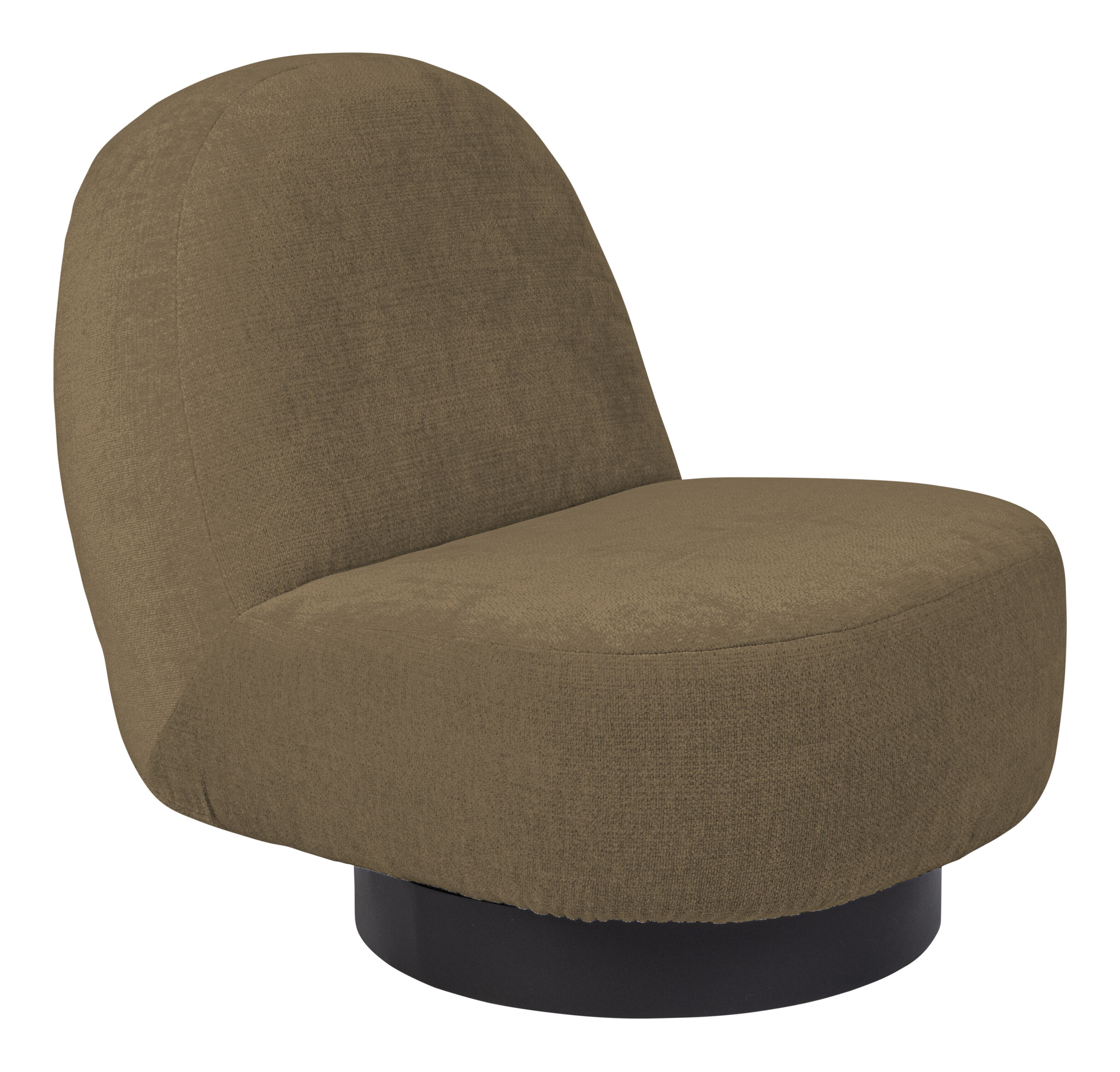 Zuiver Draaifauteuil 'Eden' Chenille, kleur Mosgroen