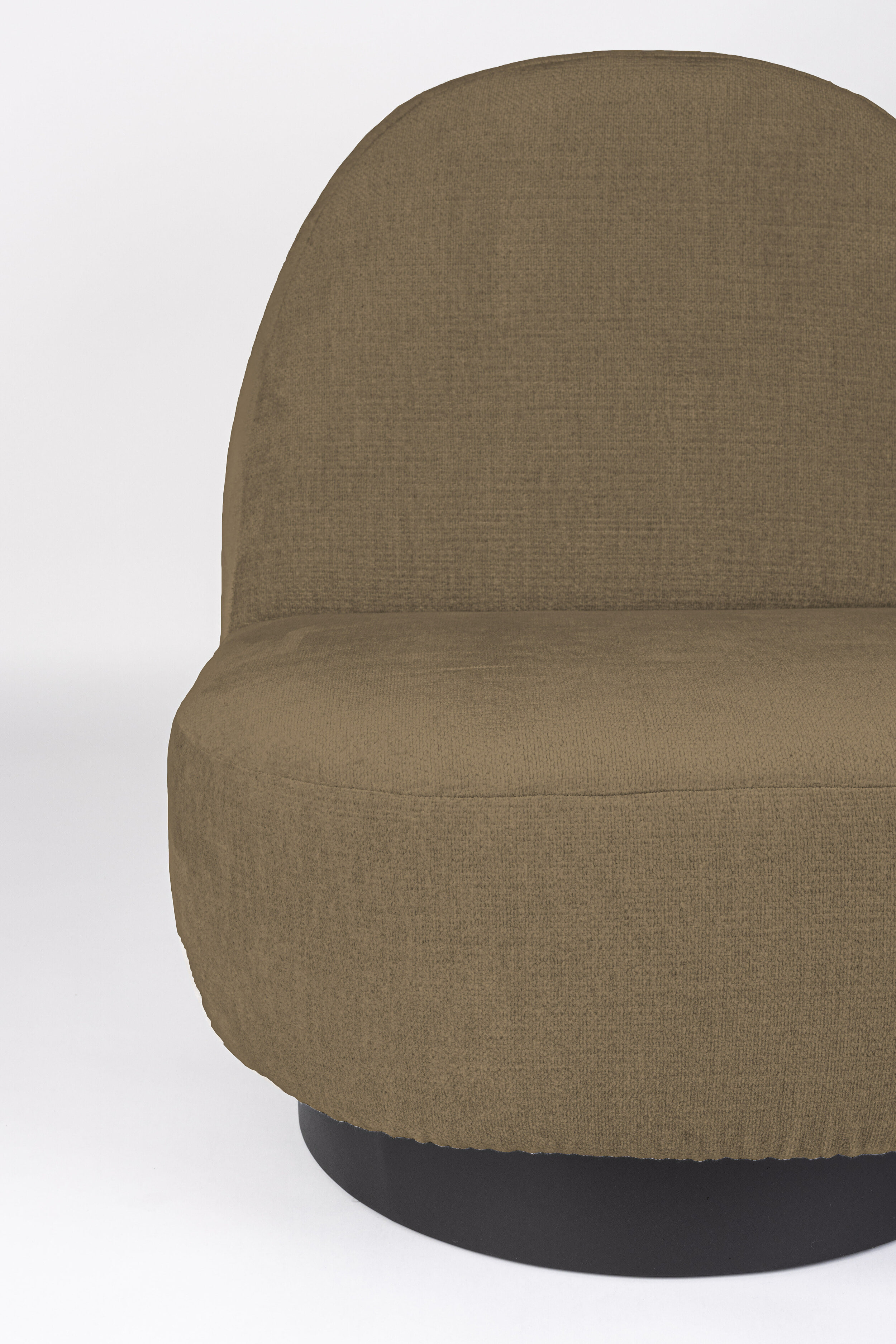 Zuiver Draaifauteuil 'Eden' Chenille, kleur Mosgroen
