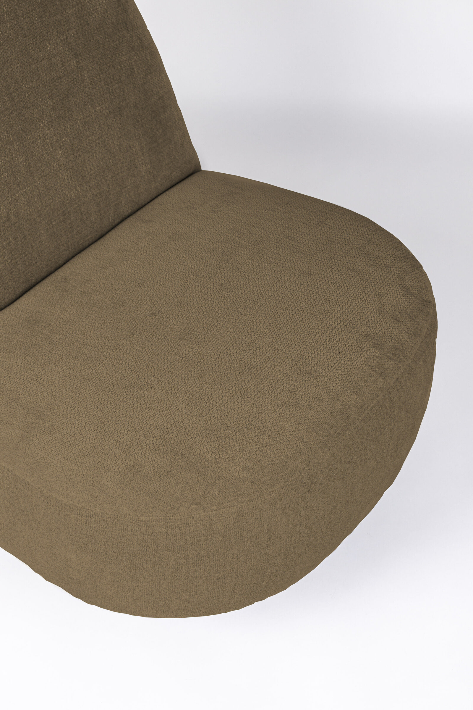 Zuiver Draaifauteuil 'Eden' Chenille, kleur Mosgroen