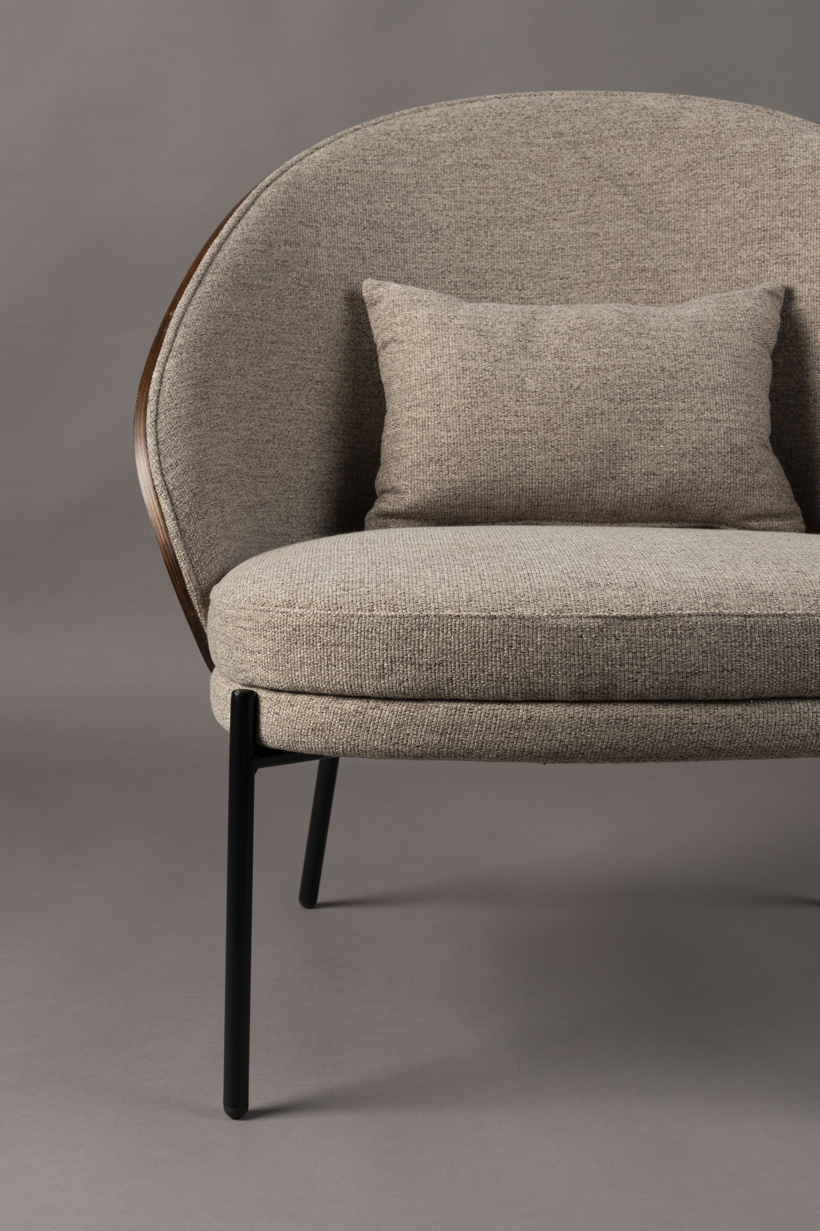 Dutchbone Fauteuil 'Rodin' Essenhout en stof