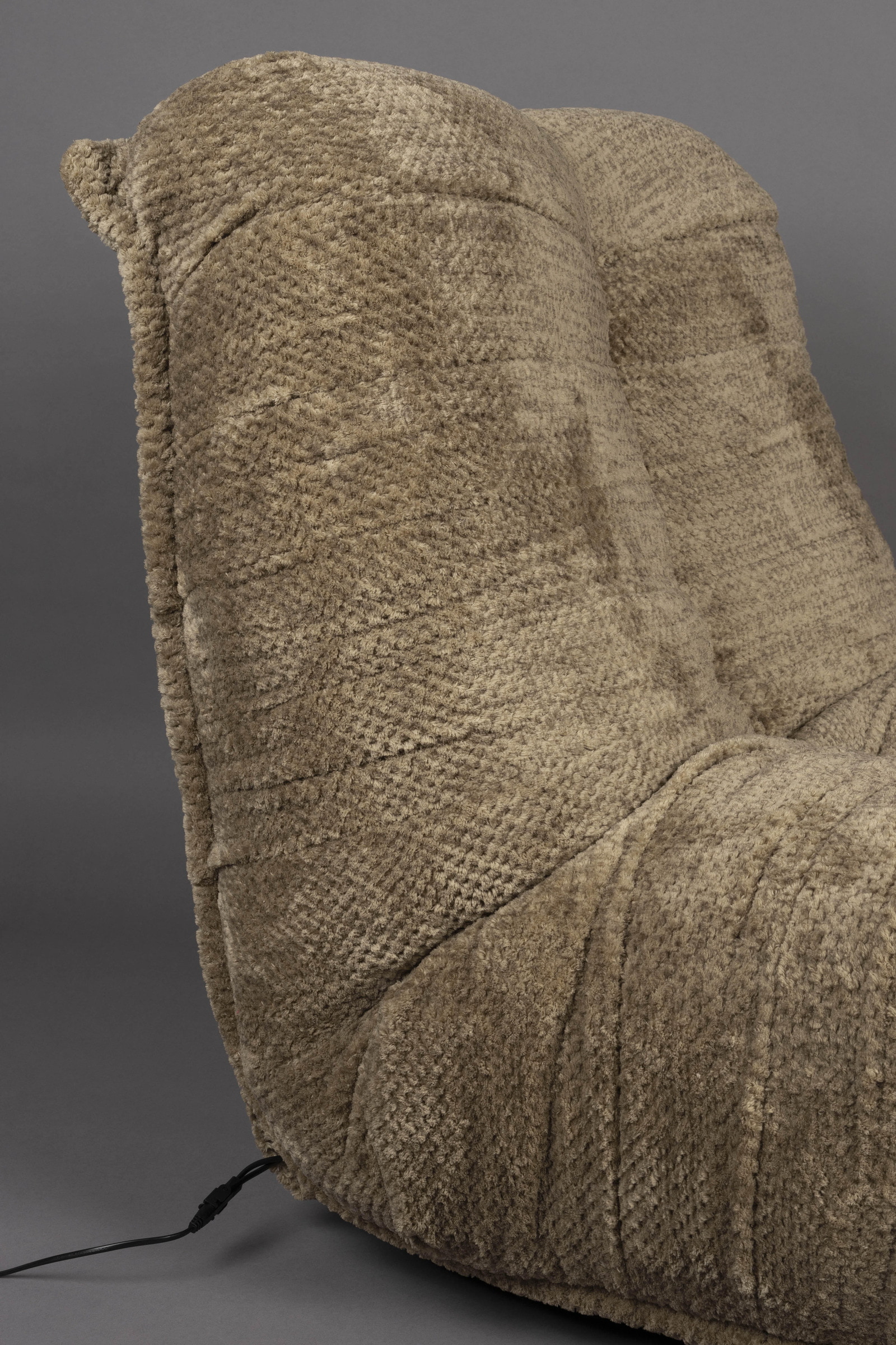 Dutchbone Verstelbare Fauteuil 'Hamilton' Chenille, kleur Bruin
