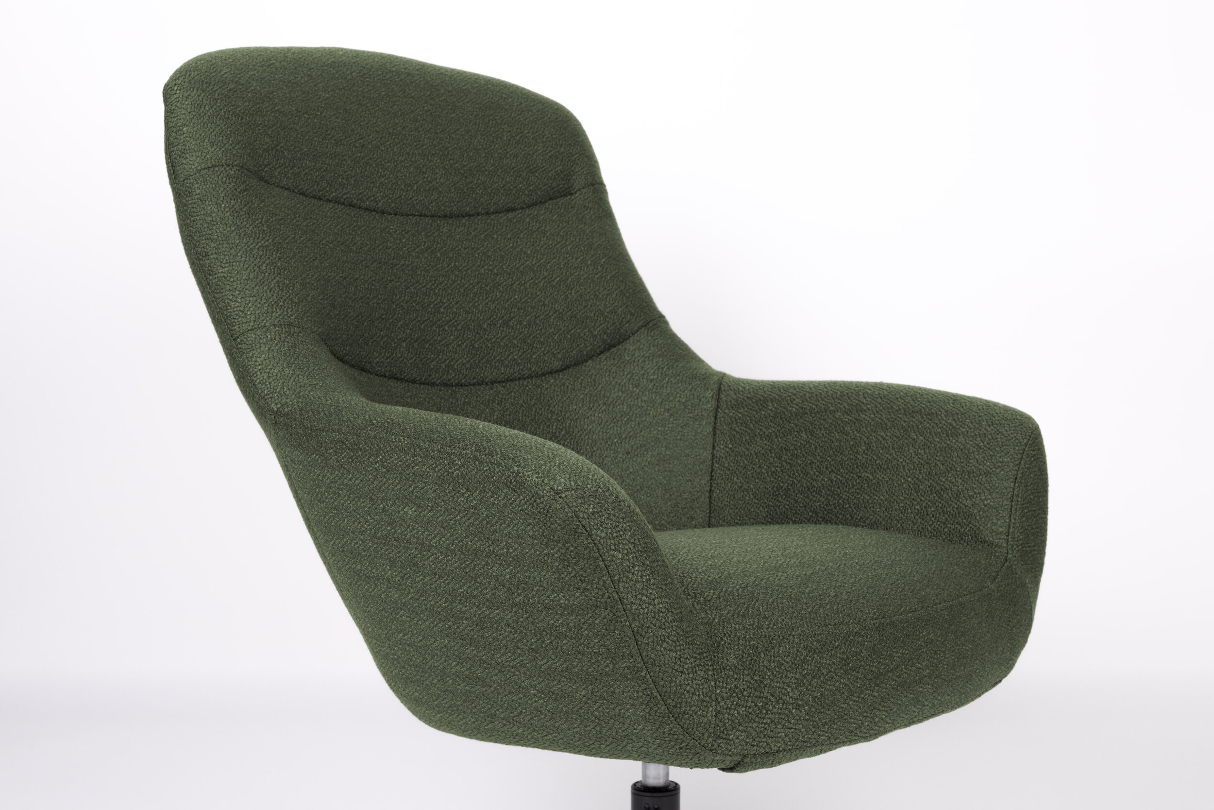 ZILT Draaibare Fauteuil 'Yaki' Bouclé, kleur Groen