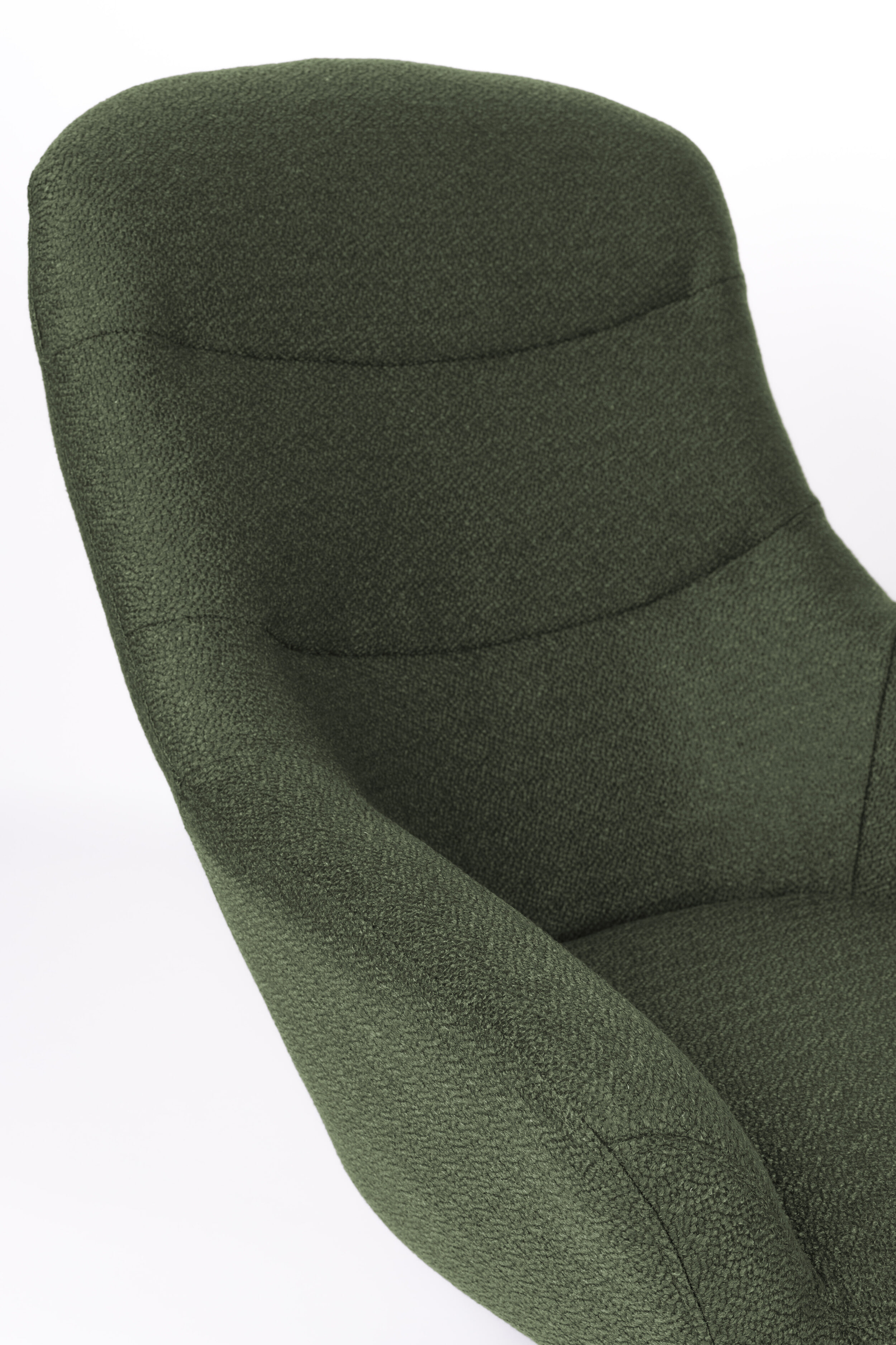 ZILT Draaibare Fauteuil 'Yaki' Bouclé, kleur Groen