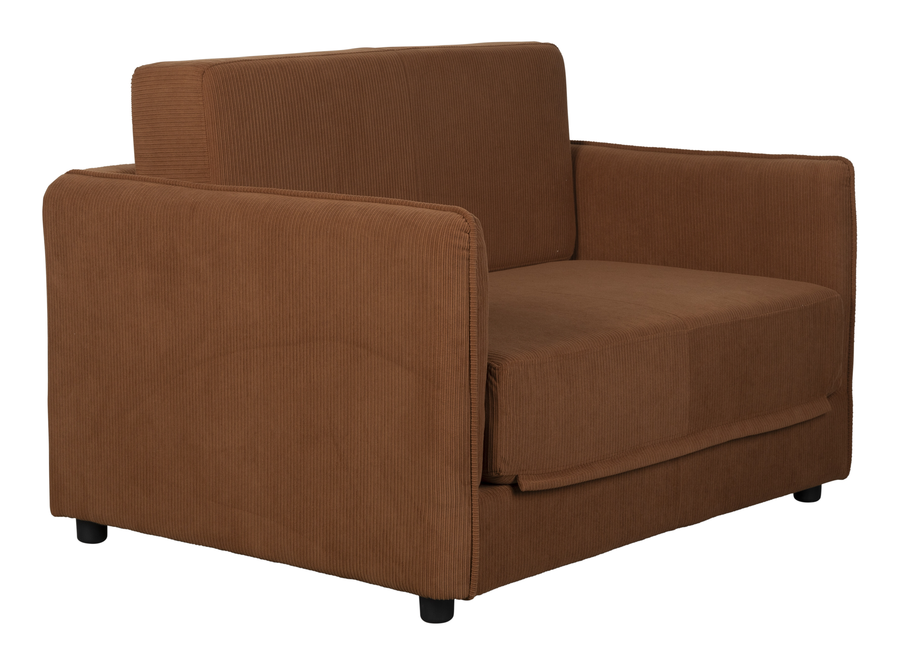 ZILT Loveseat/Sofabed 'Sjaak' Rib, kleur Bruin